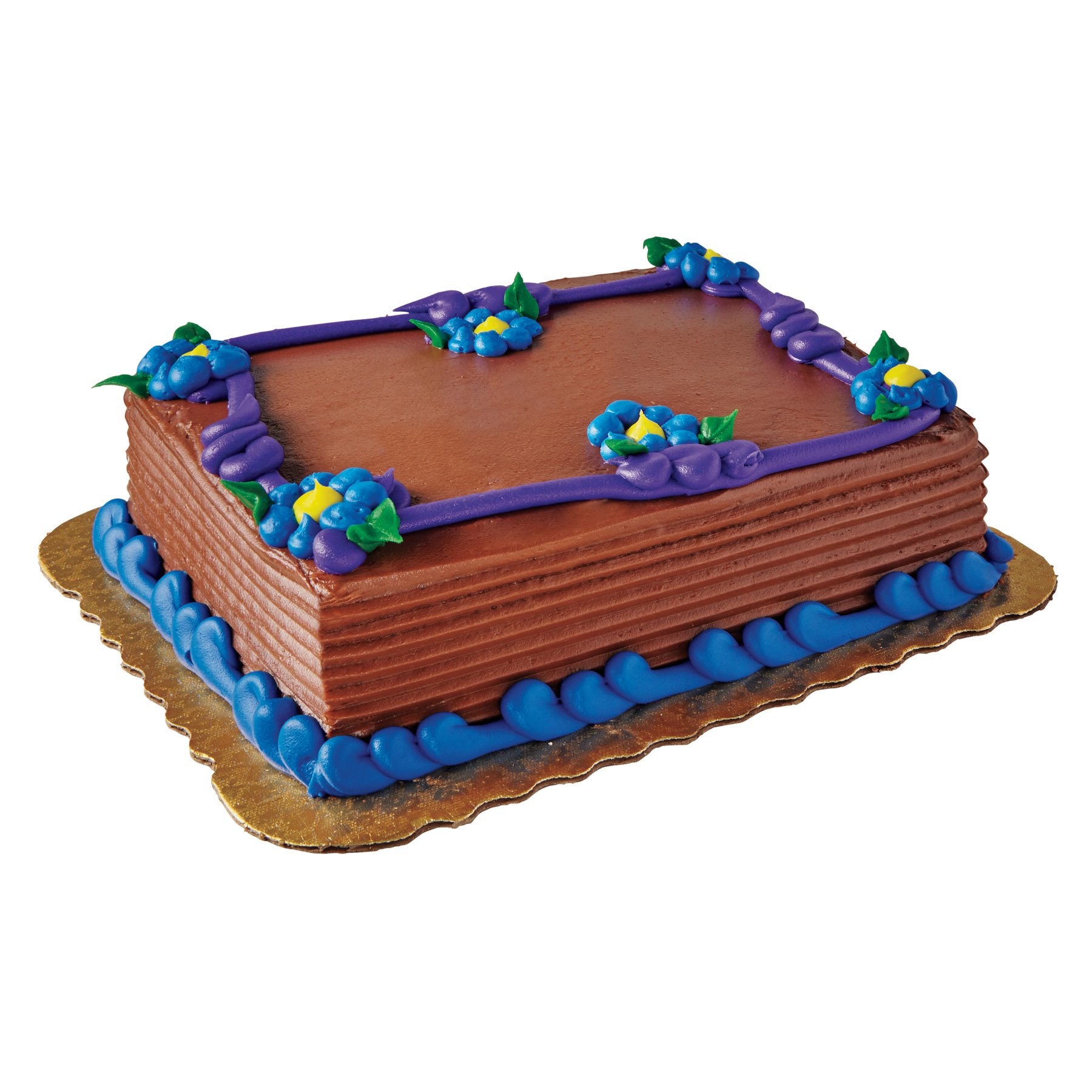 HEB Floral Swirl White Cake with Chocolate Buttercream Icing Shop
