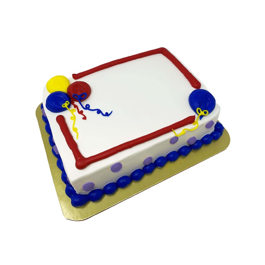 H-E-B Balloon Party White Cake With Vanilla Buttercream Icing - Shop ...