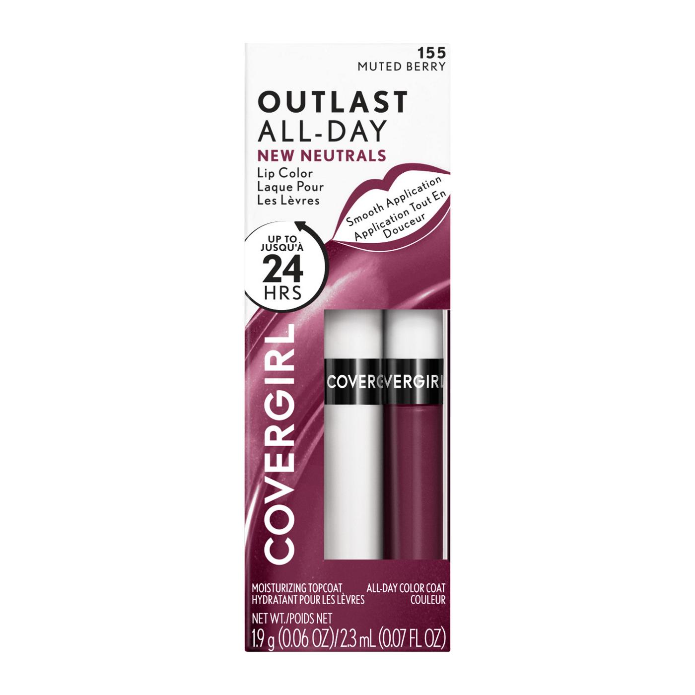 Covergirl Outlast All-Day Lipcolor New Neutrals 155 Muted Berry; image 1 of 11