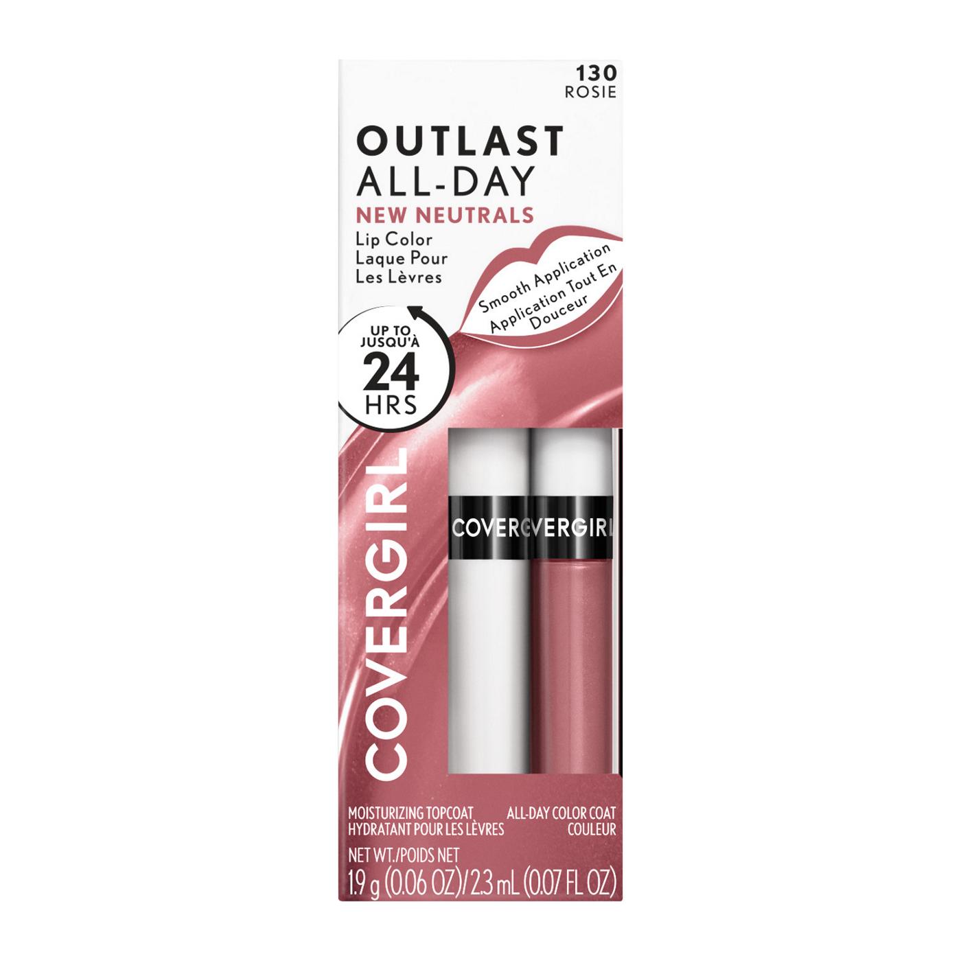 Covergirl Outlast All-Day Lipcolor New Neutrals 130 Rosie; image 1 of 7