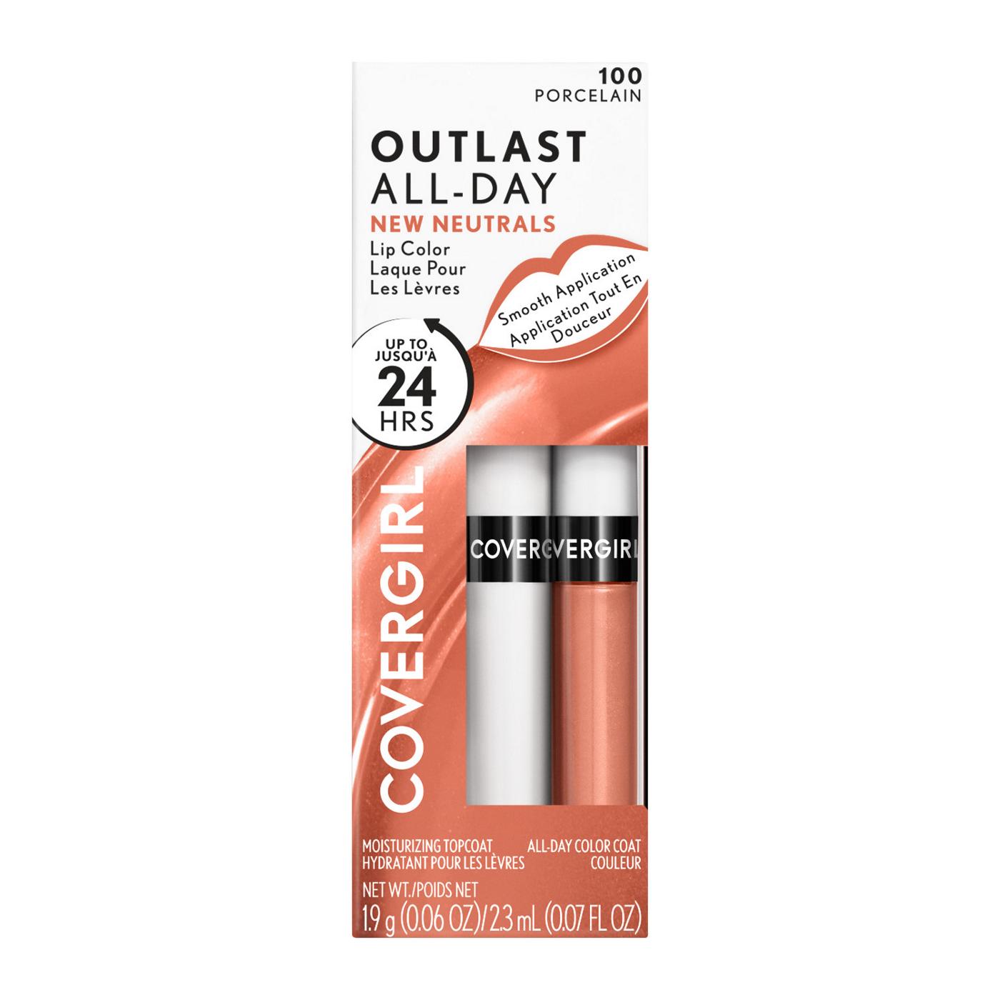 Covergirl Outlast All-Day Lipcolor New Neutrals 100 Porcelain; image 1 of 5