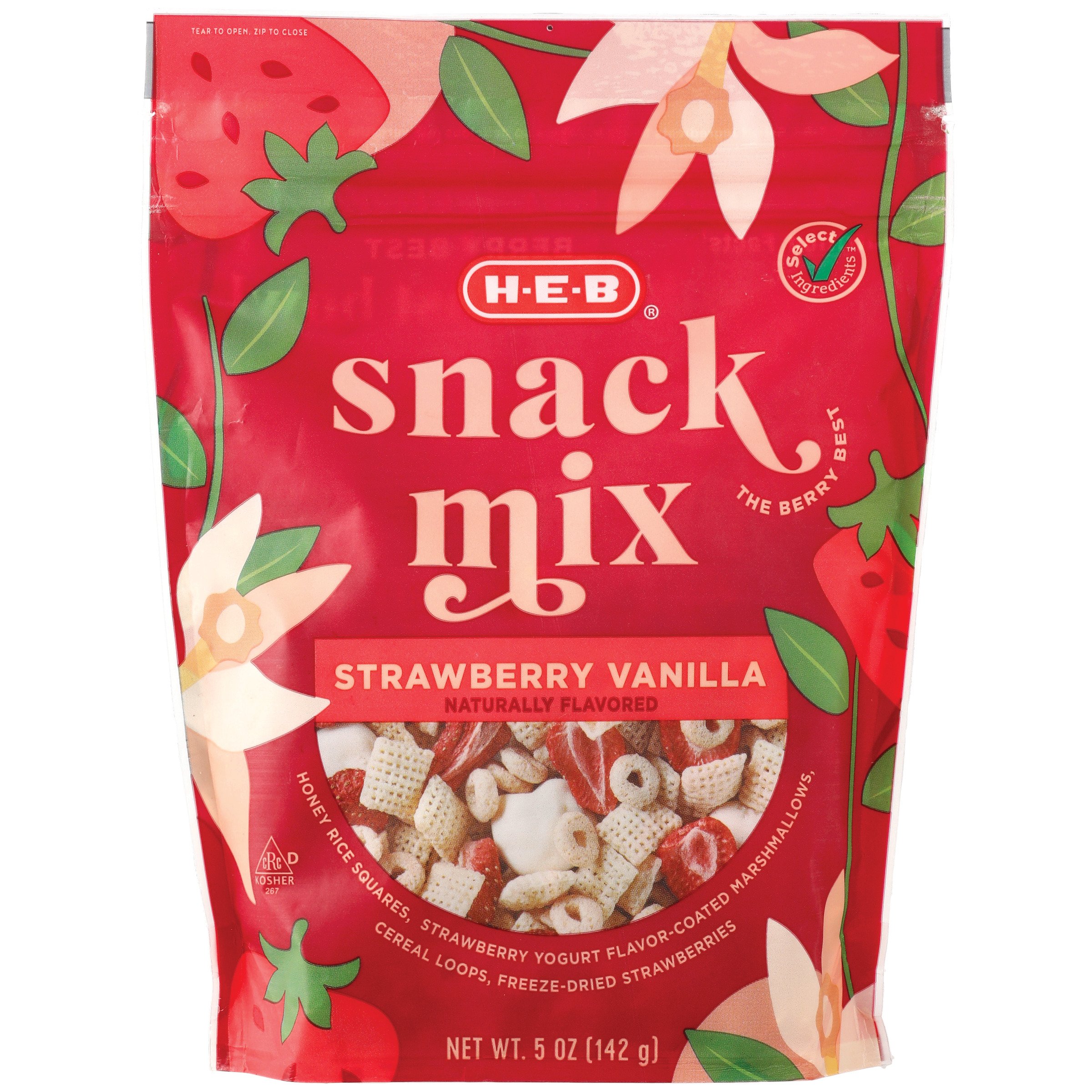 HEB Select Ingredients Strawberry Vanilla Snack Mix Shop Trail Mix