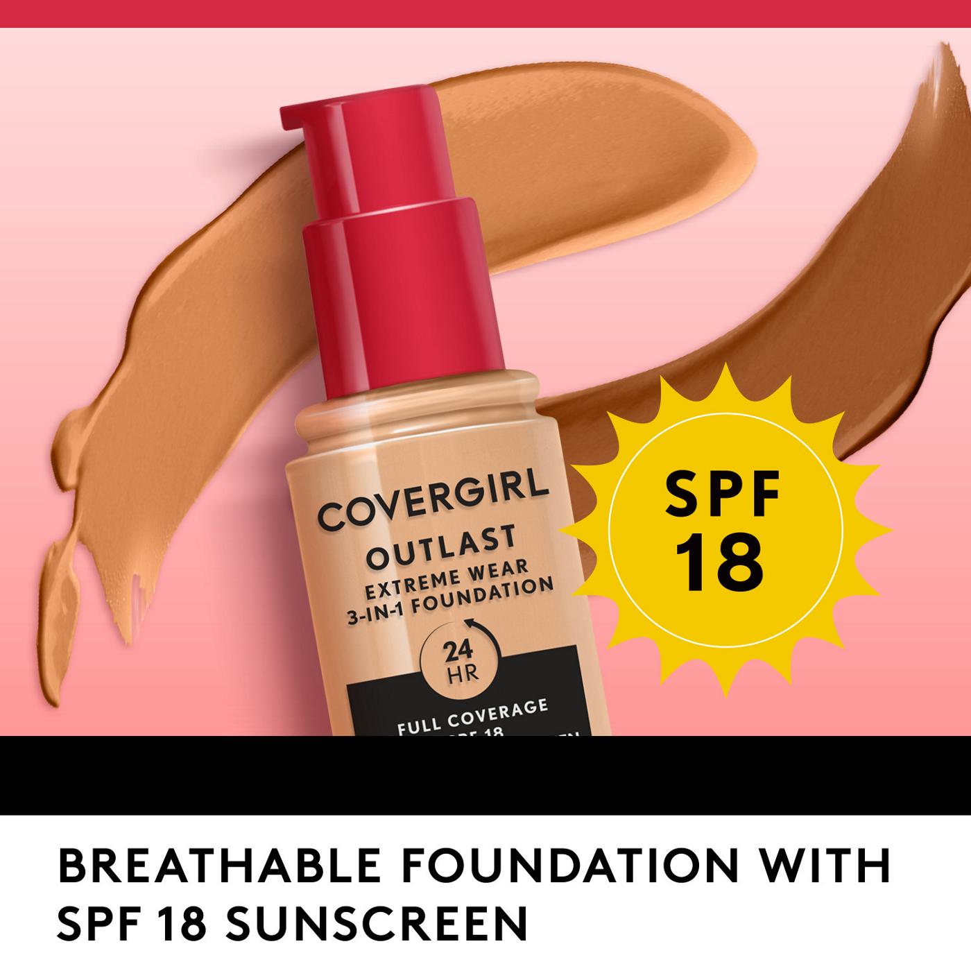 Covergirl Outlast Extreme Wear Liquid Foundation 802 Golden Ivory; image 7 of 11