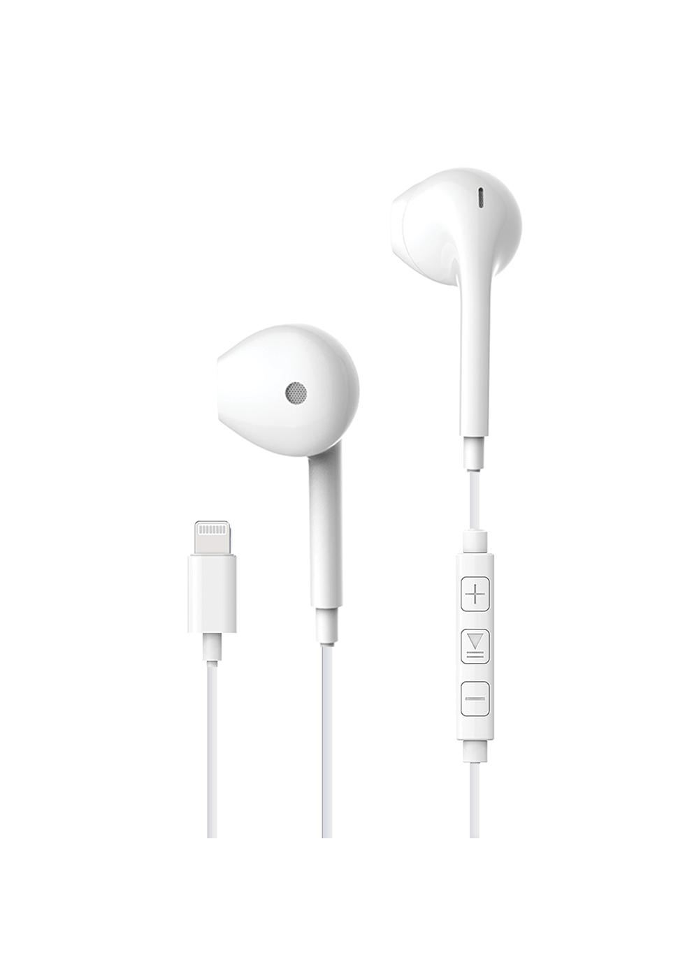 Biconic Lightning Stereo Earbuds - White; image 2 of 2