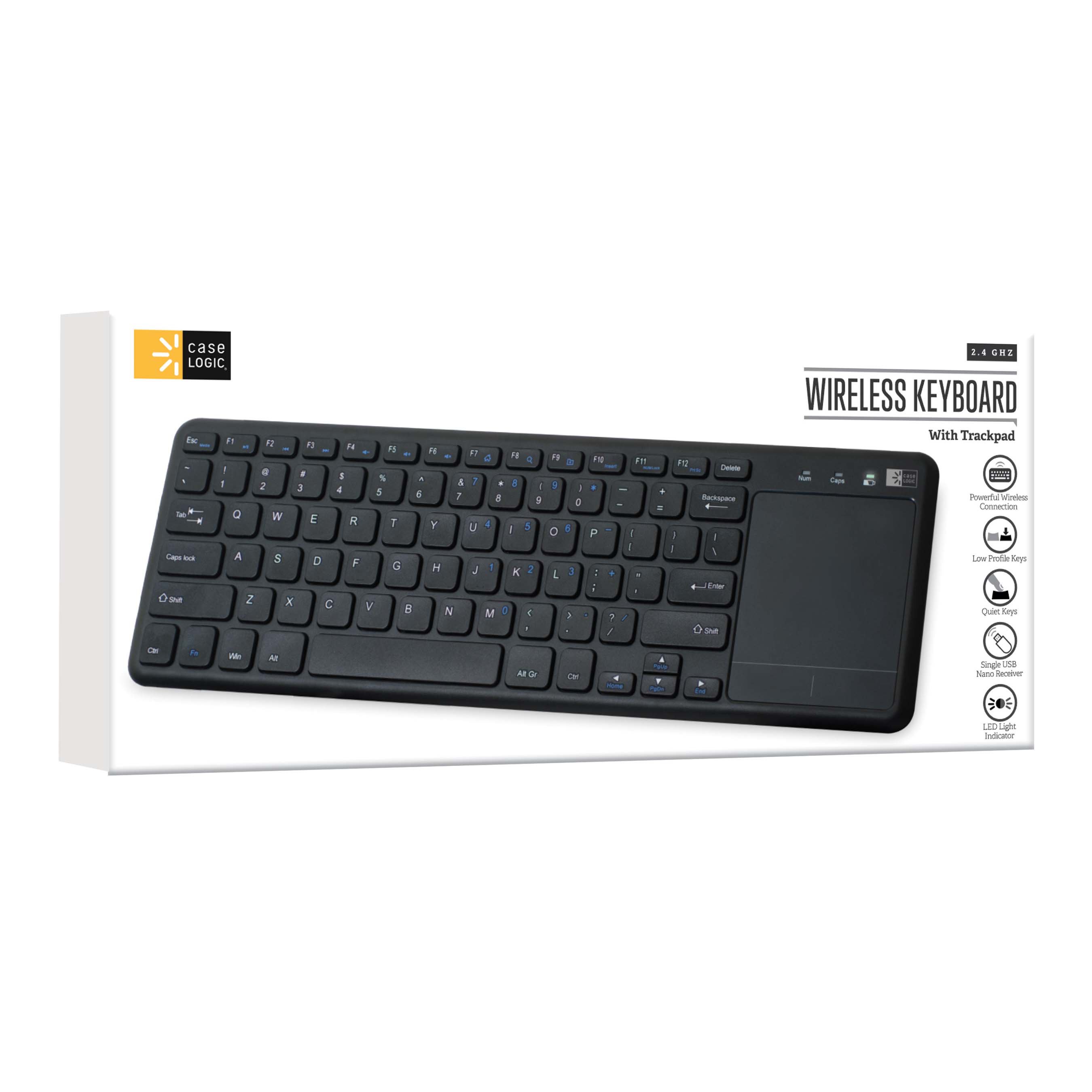 wireless keyboard with touchpad