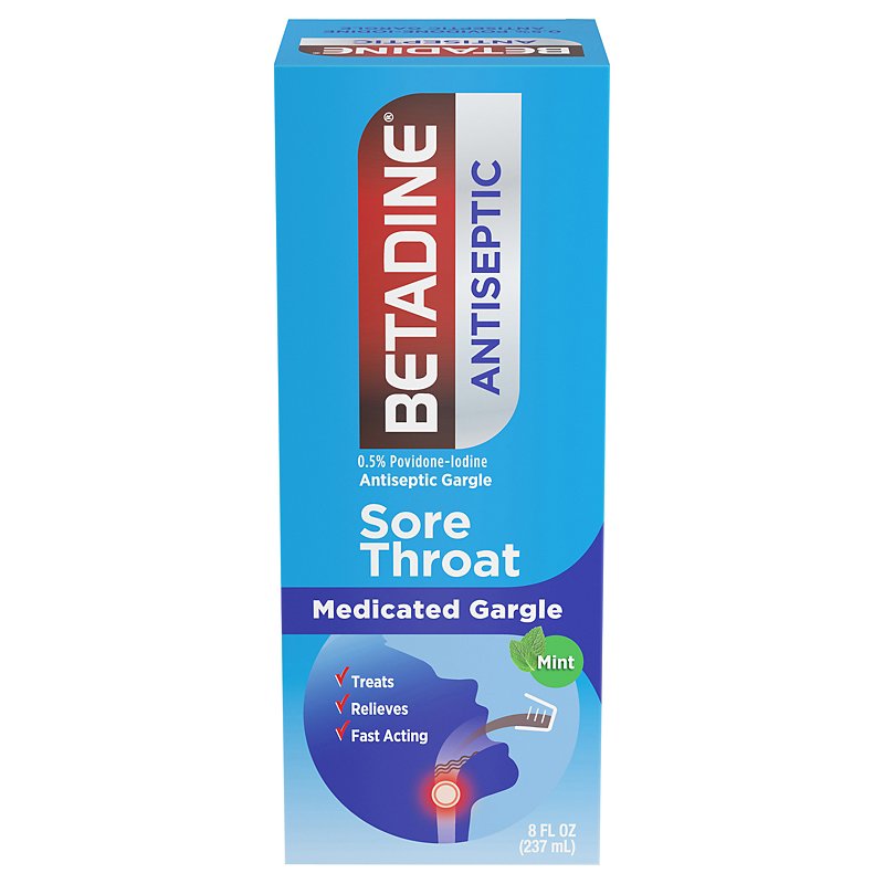 Betadine Antiseptic Sore Throat Gargle Mint - Shop Medicines ...