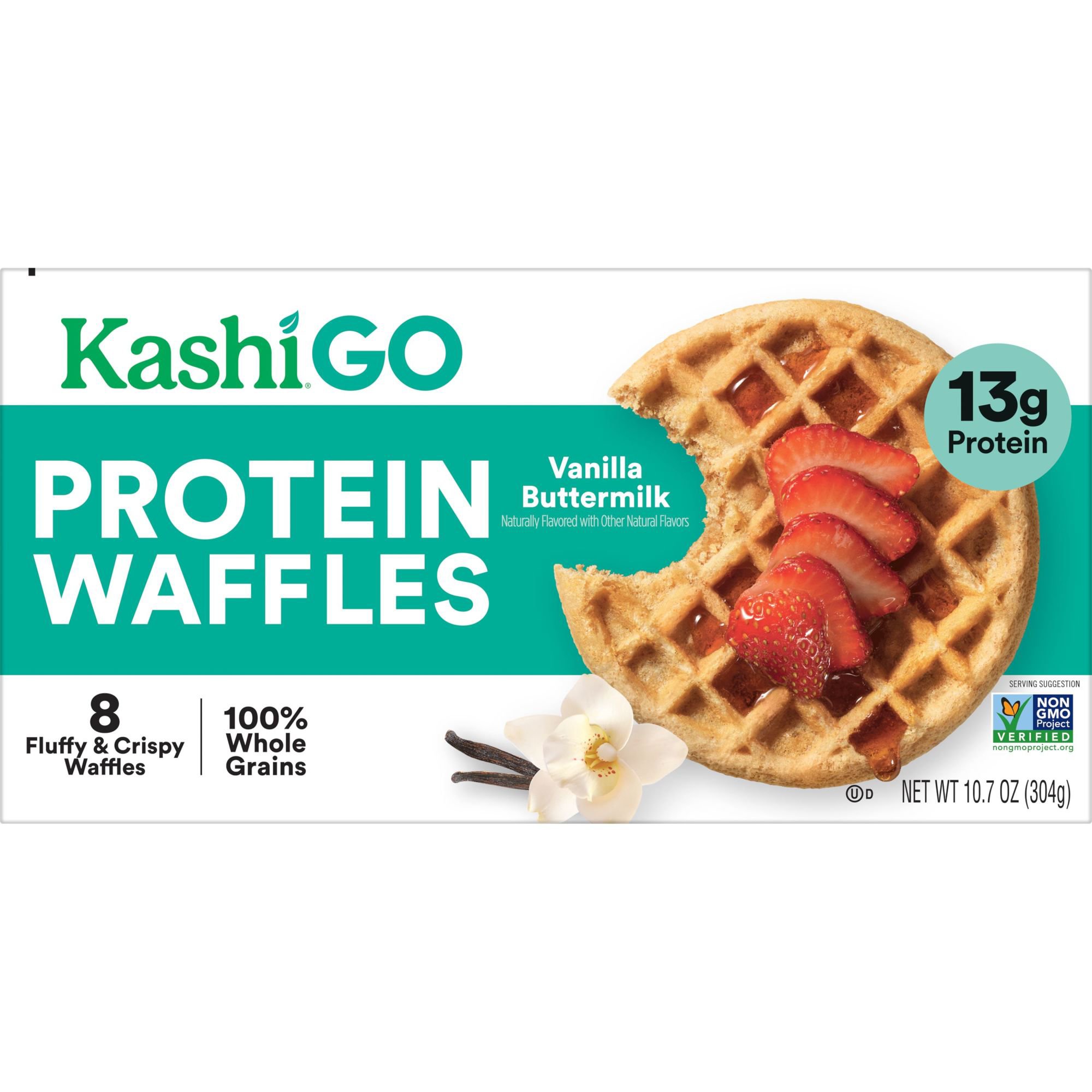 Kashi Go Vanilla Buttermilk Protein Waffles - Shop Entrees & Sides At H-E-B