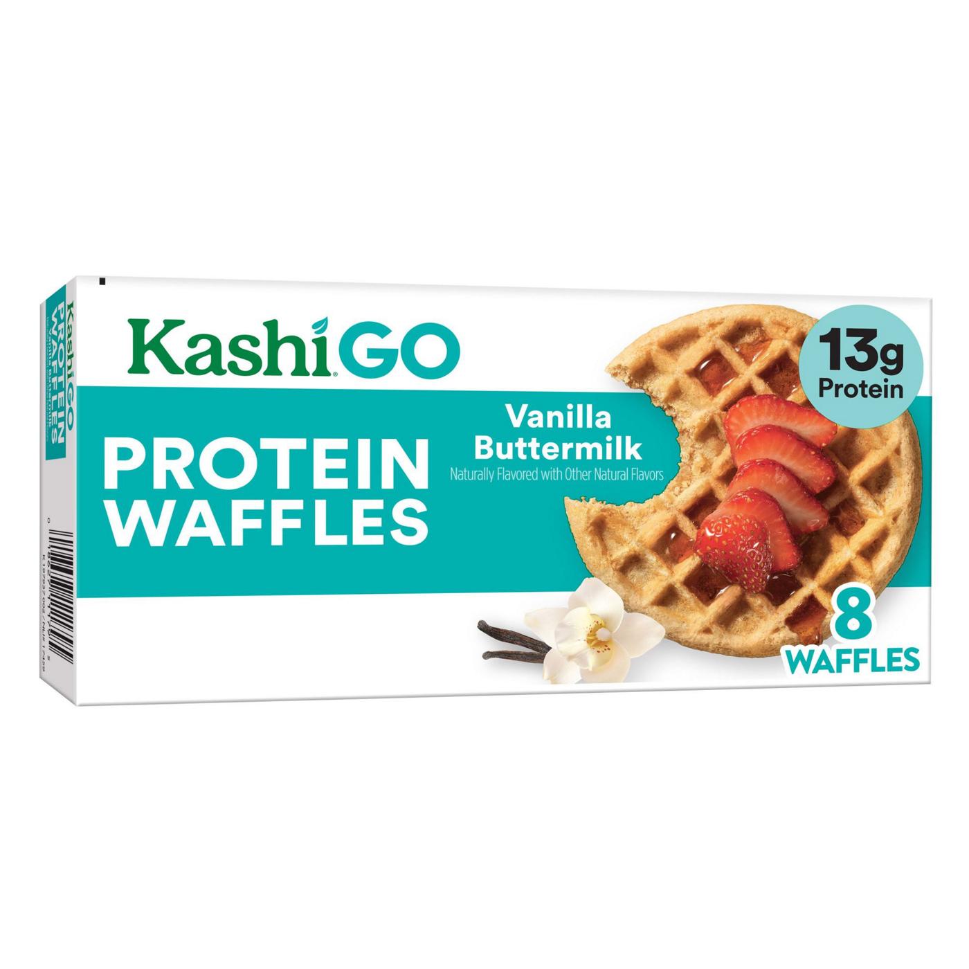 Kashi GO Vanilla Buttermilk Frozen Protein Waffles, 10.7 oz; image 2 of 3