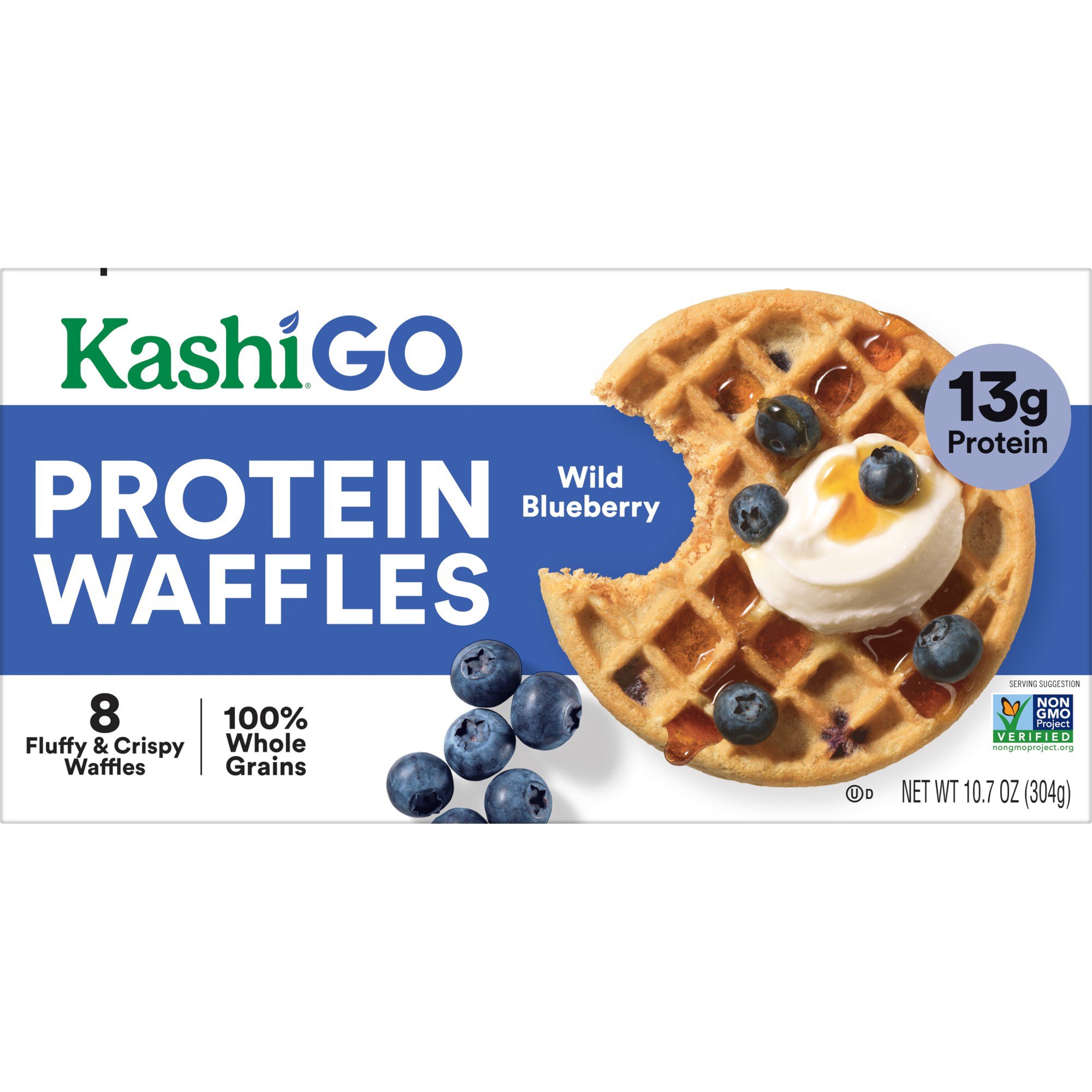 Kashi Frozen Waffles Wild Blueberry Shop Entrees & Sides at HEB