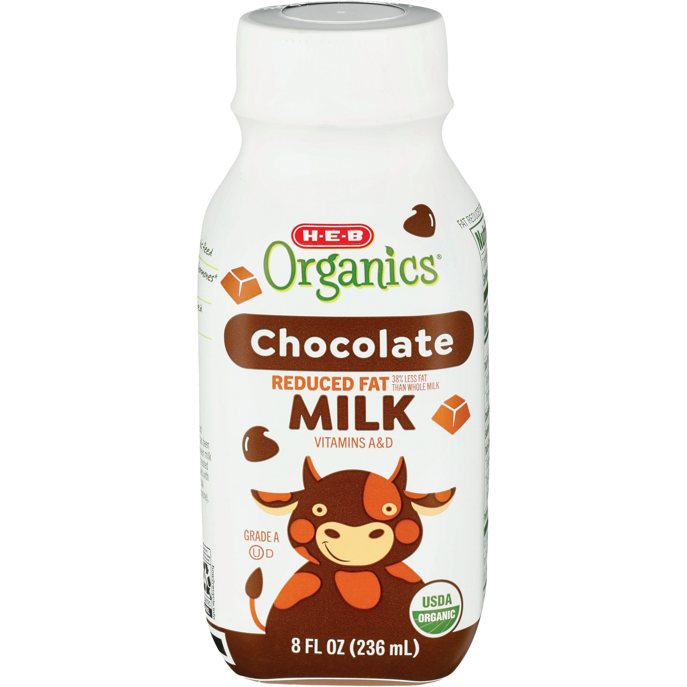 HEB Organics 2 Reduced Fat Chocolate Milk Shop Milk at HEB