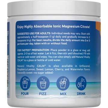 Natural Vitality Calm Magnesium Supplement Drink Mix - Orange, 8 oz