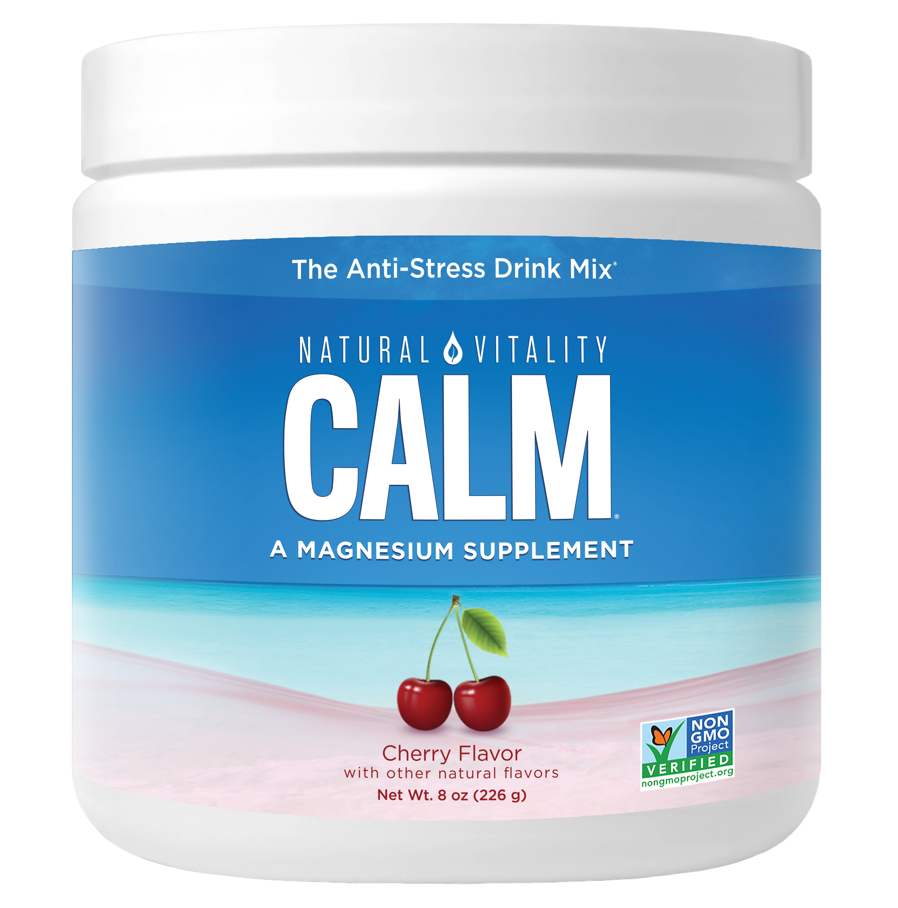 Natural Vitality Calm Magnesium Supplement Drink Mix - Cherry, 8 oz