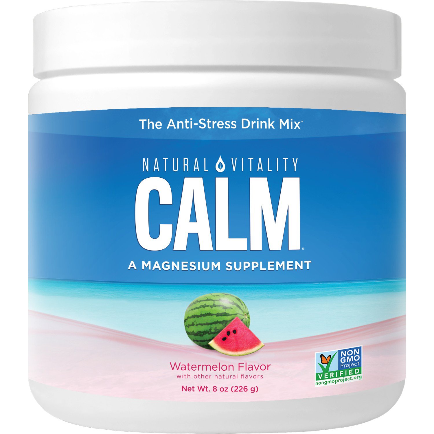 Natural Vitality Calm Magnesium Supplement Drink Mix Watermelon