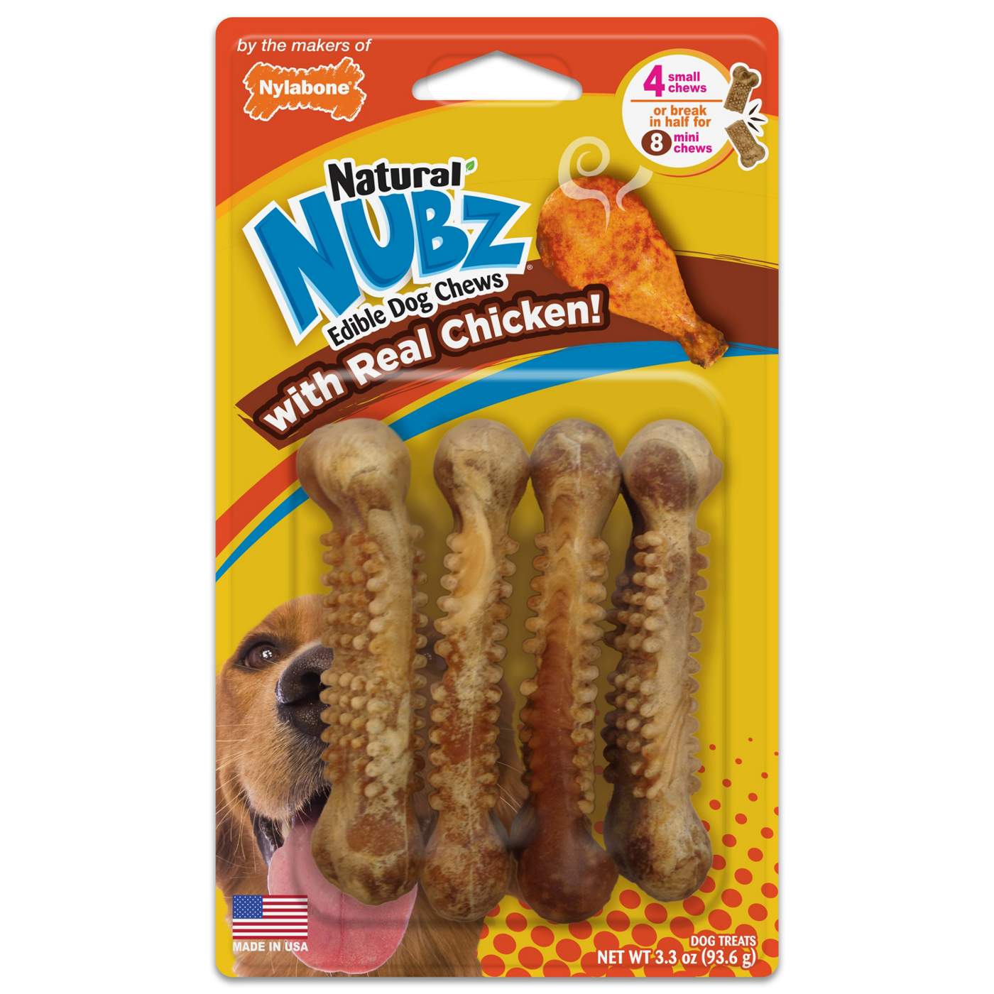 Nylabone Natural Nubz Small Edible Chicken Dog Chews Shop Bones rawhides at H E B