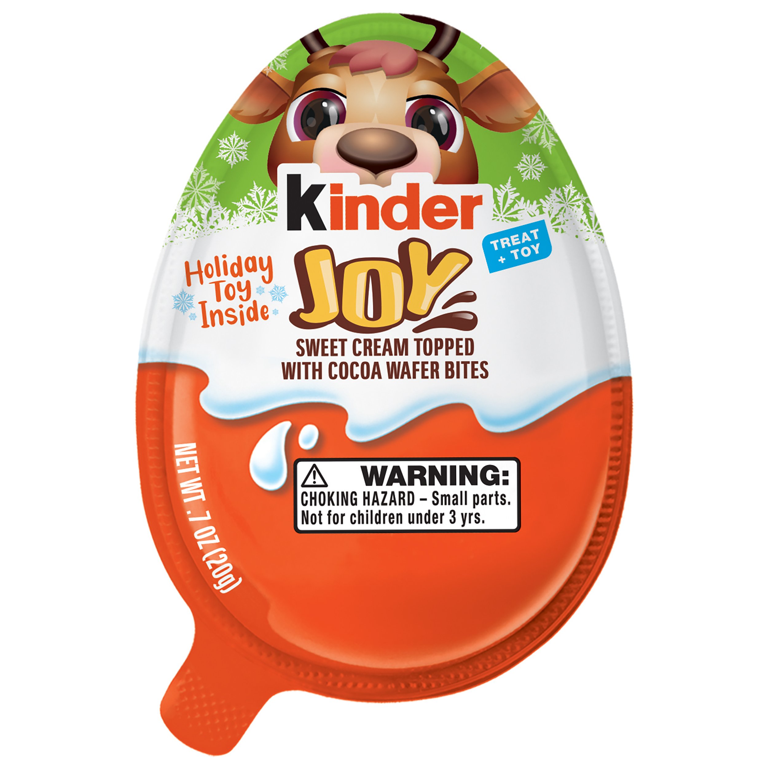 Kinder Joy Christmas Sweet Cream Topped with Cocoa Wafer Bites Milk
