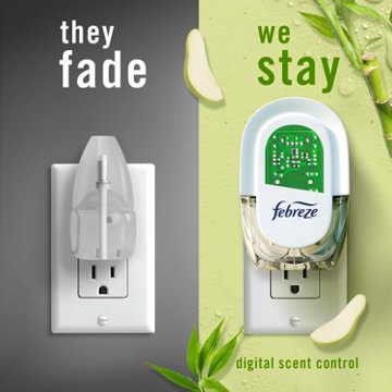 Febreze Febreze Plug In Air Freshener Odor-Fighting Scented Oil Starter Kit - Light Bamboo