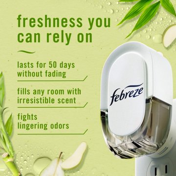 Febreze Febreze Plug In Air Freshener Odor-Fighting Scented Oil Starter Kit - Light Bamboo