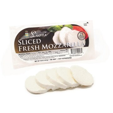 Lioni Fresh Mozzarella Sliced Cheese, 16 oz