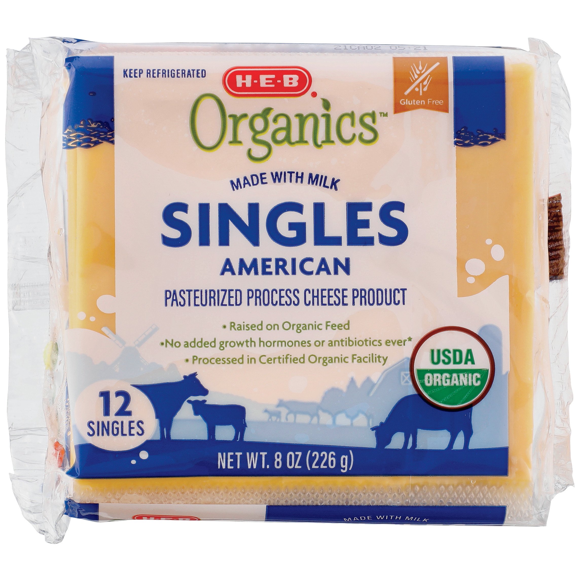 HEB Organics American Cheese Singles Shop Cheese at HEB