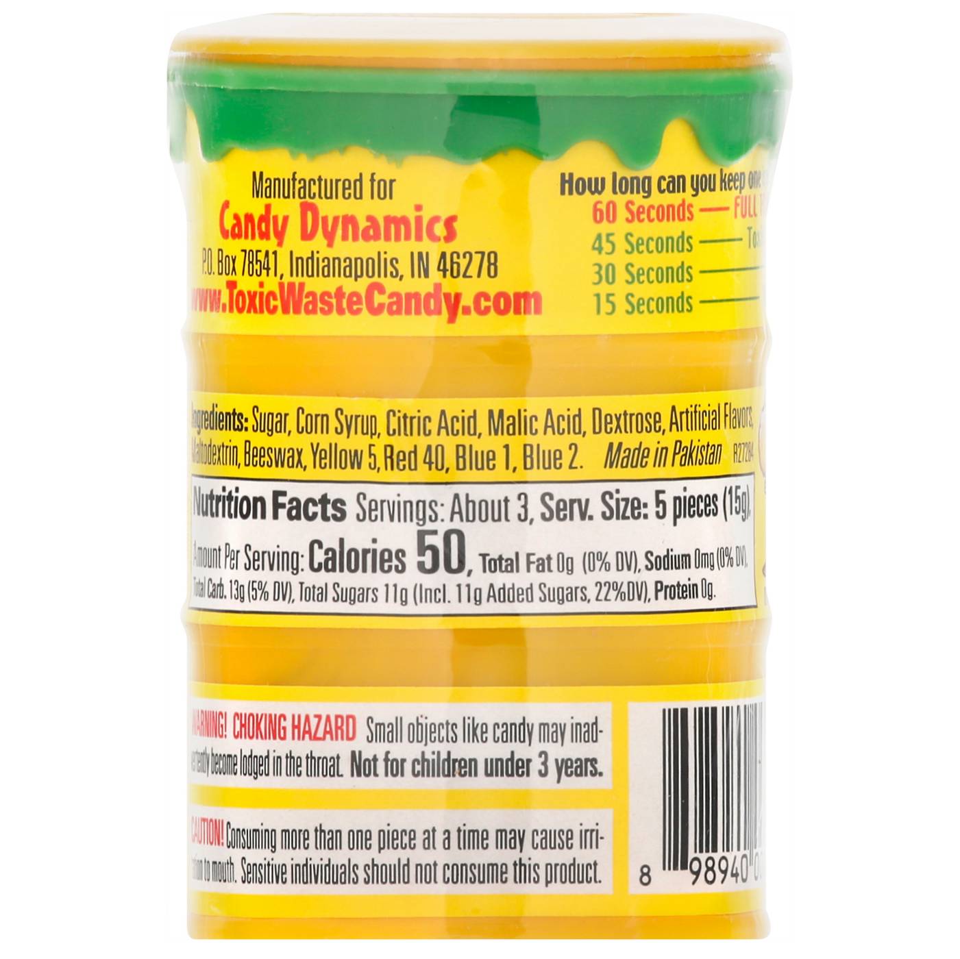 Toxic Waste Sour Candy Yellow Drum Shop Candy at HEB