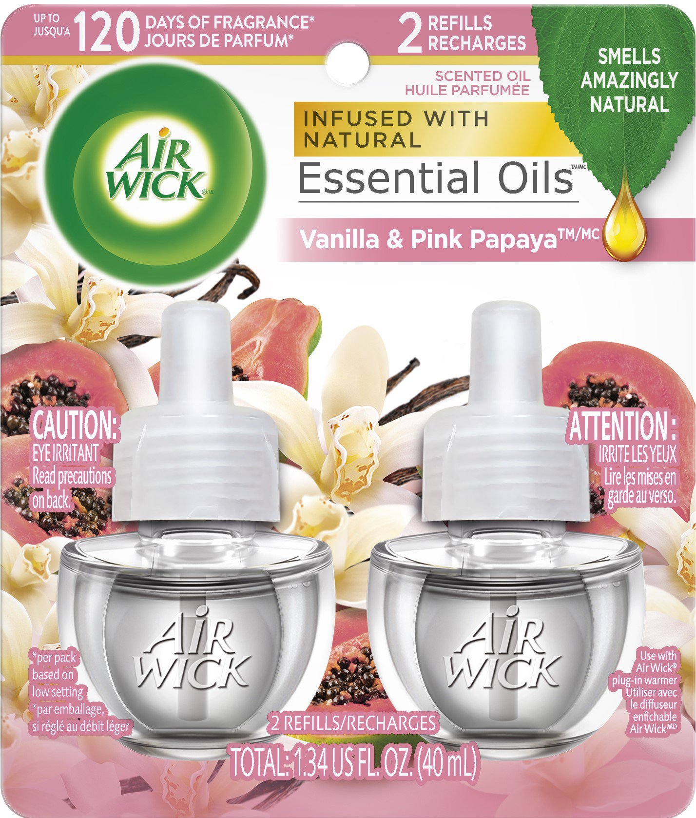 Air Wick Scented Oil Refills Vanilla & Pink Papaya Shop Scented