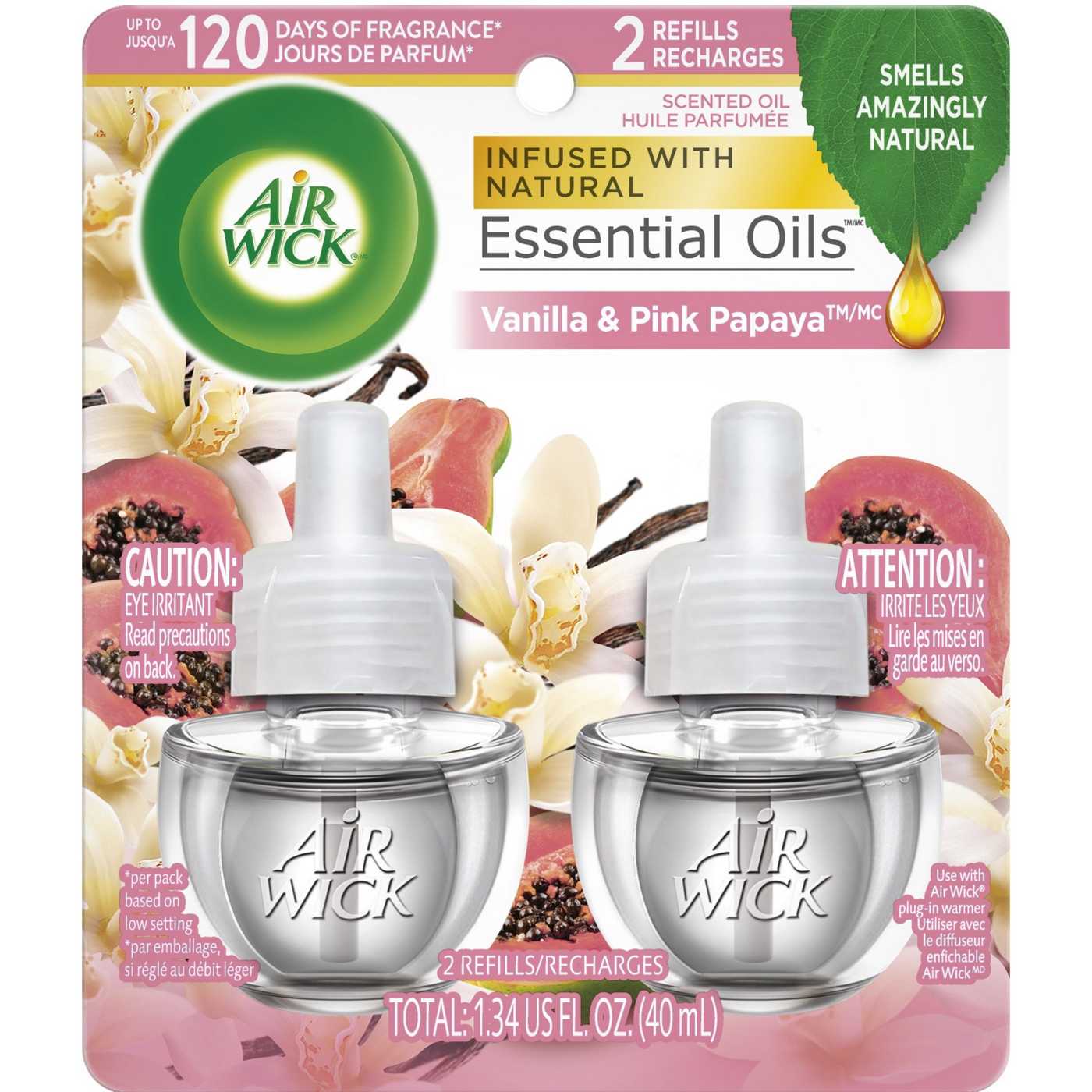 Air Wick Scented Oil Refill, Plug In Air Freshener, Vanilla and Pink Papaya; image 1 of 7