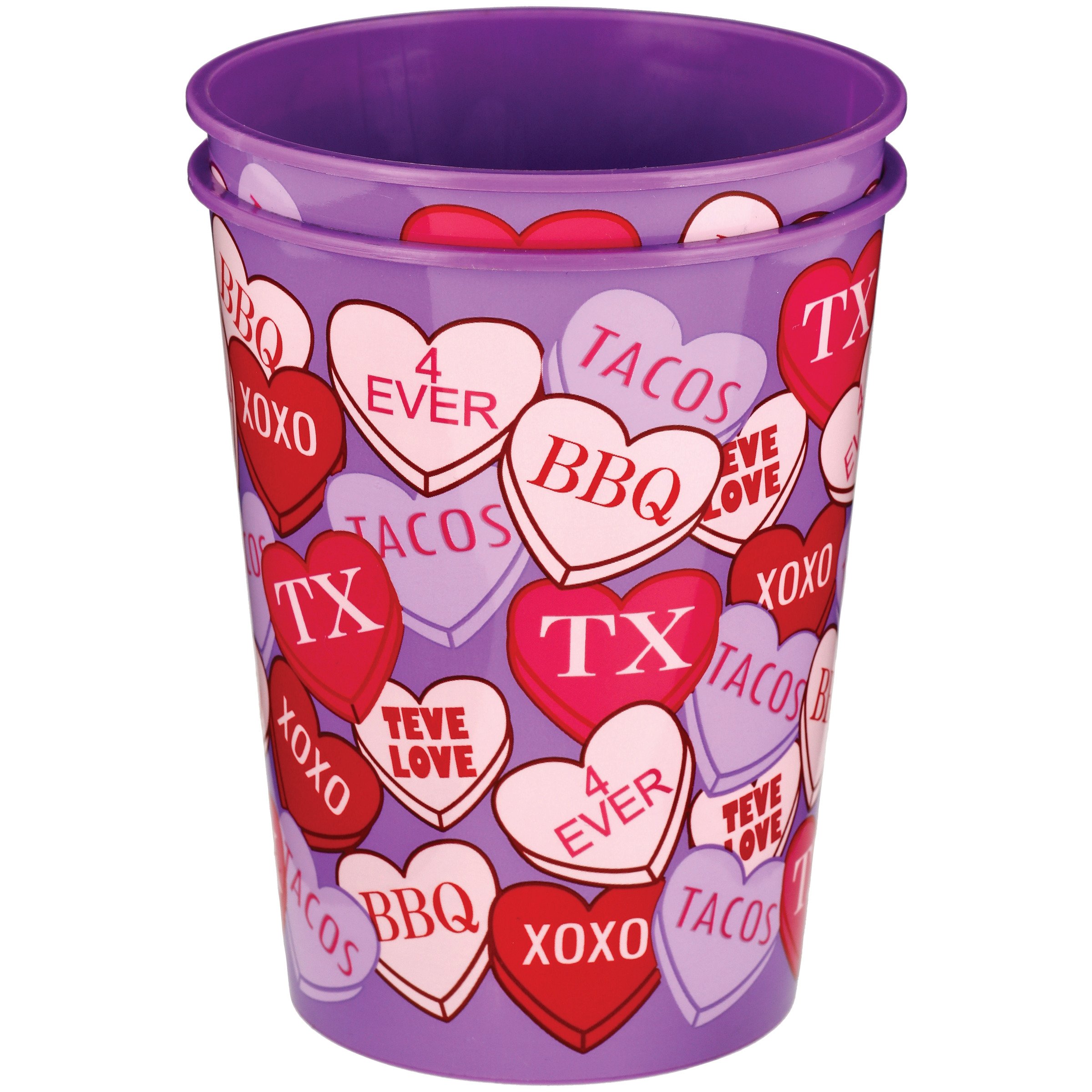 Destination Holiday Conversation Hearts Valentine Plastic Cups Shop