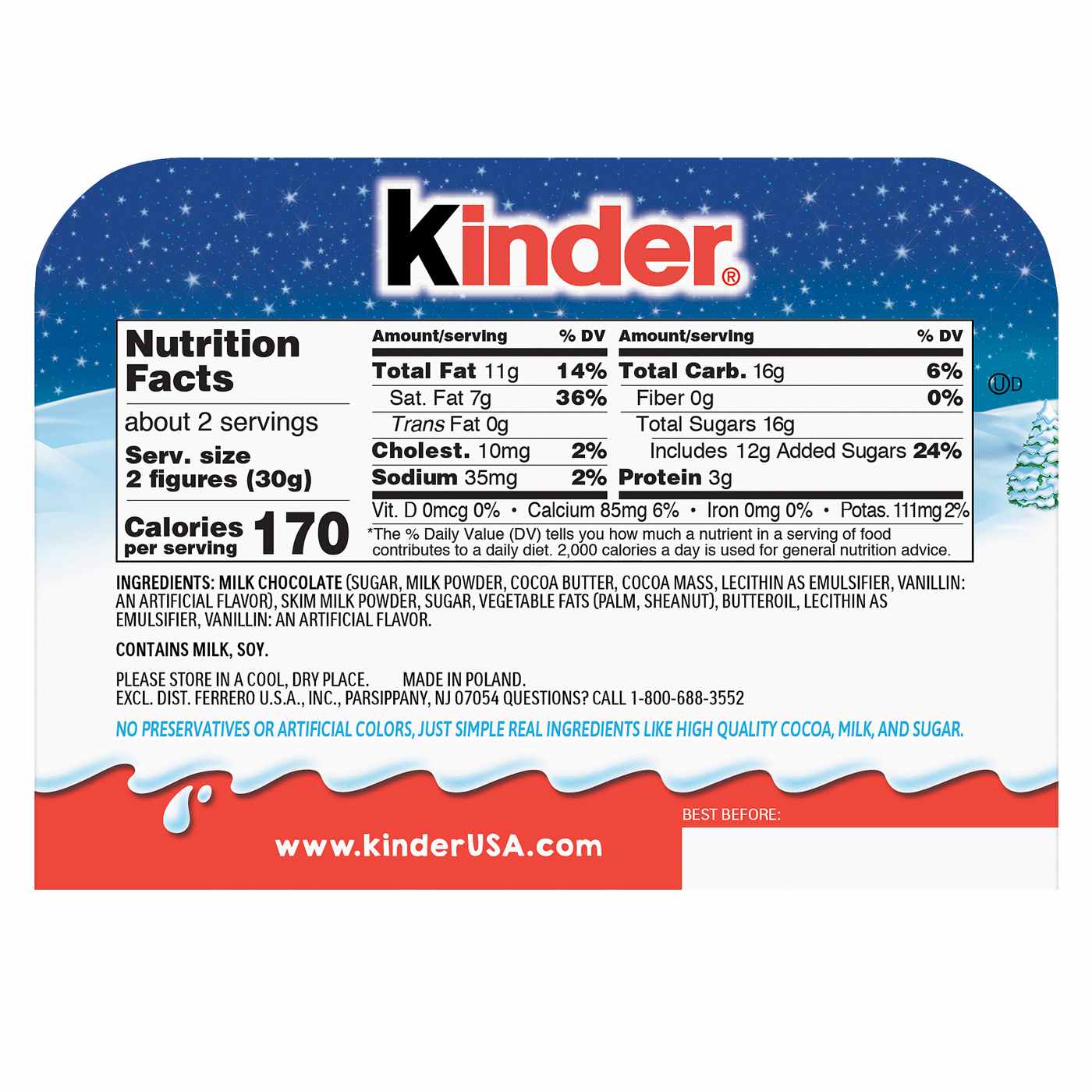 Kinder Milk Chocolate with Creamy Milk Filling Holiday Figures; image 2 of 2