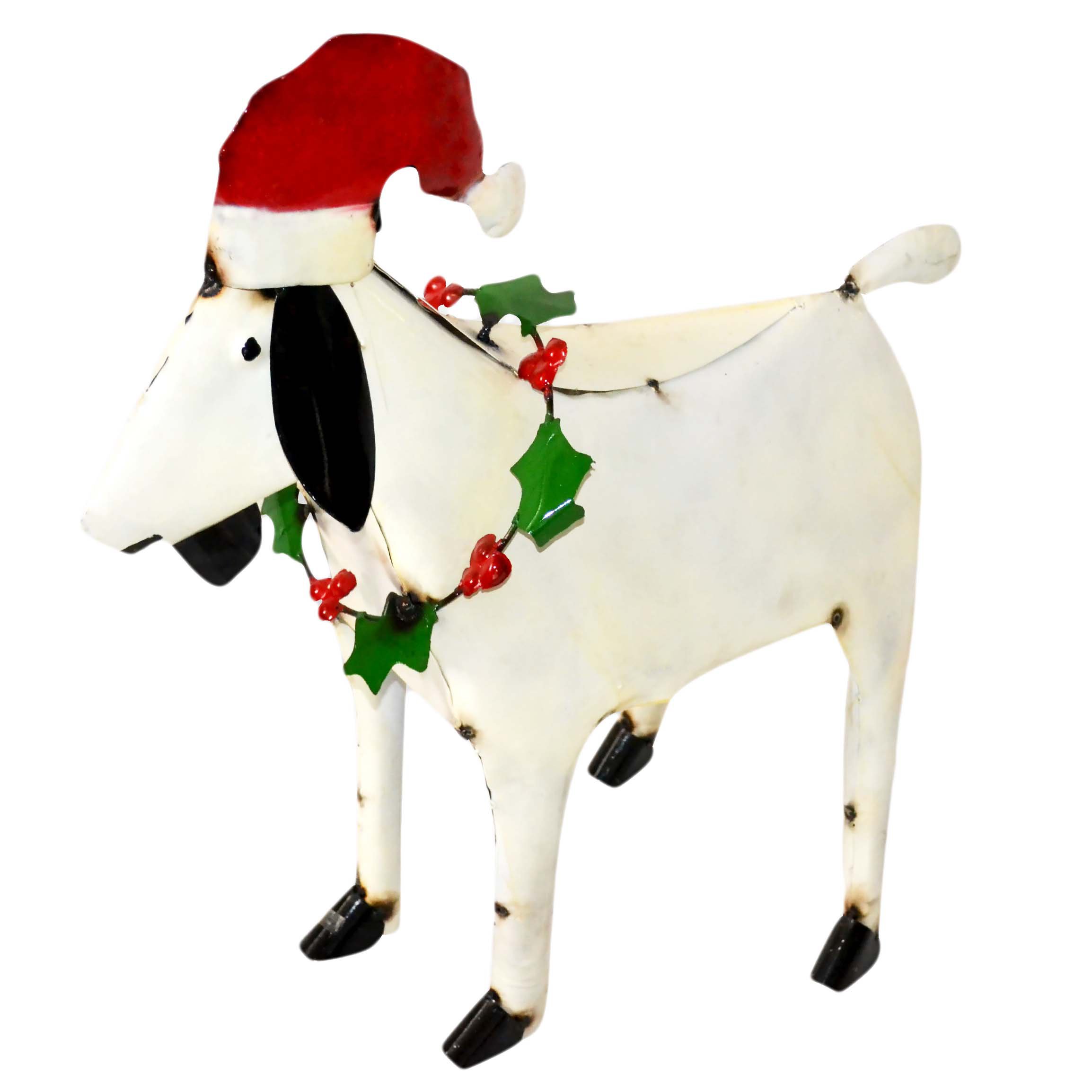 Creative Decor Sourcing Metal Christmas Goat with Wreath Décor Shop