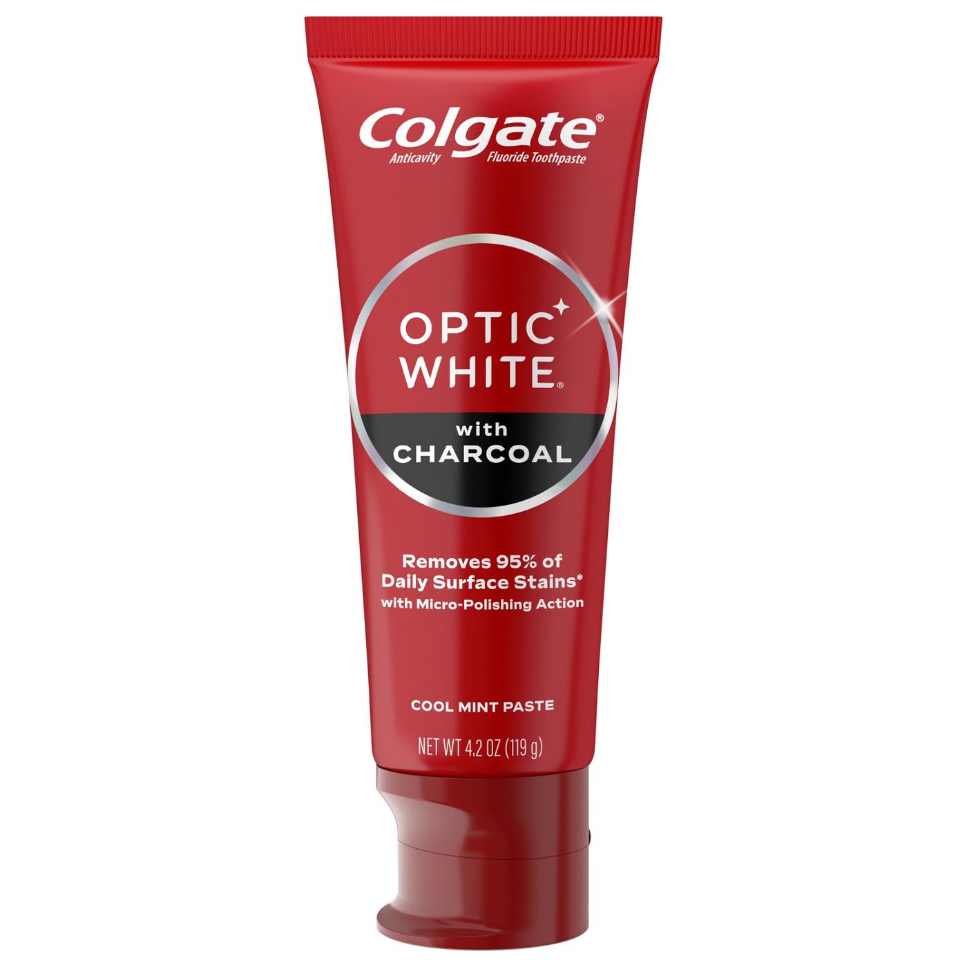 Colgate Optic White with Charcoal Anticavity Toothpaste - Cool Mint; image 4 of 10