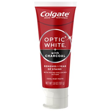 Colgate Optic White with Charcoal Anticavity Toothpaste - Cool Mint