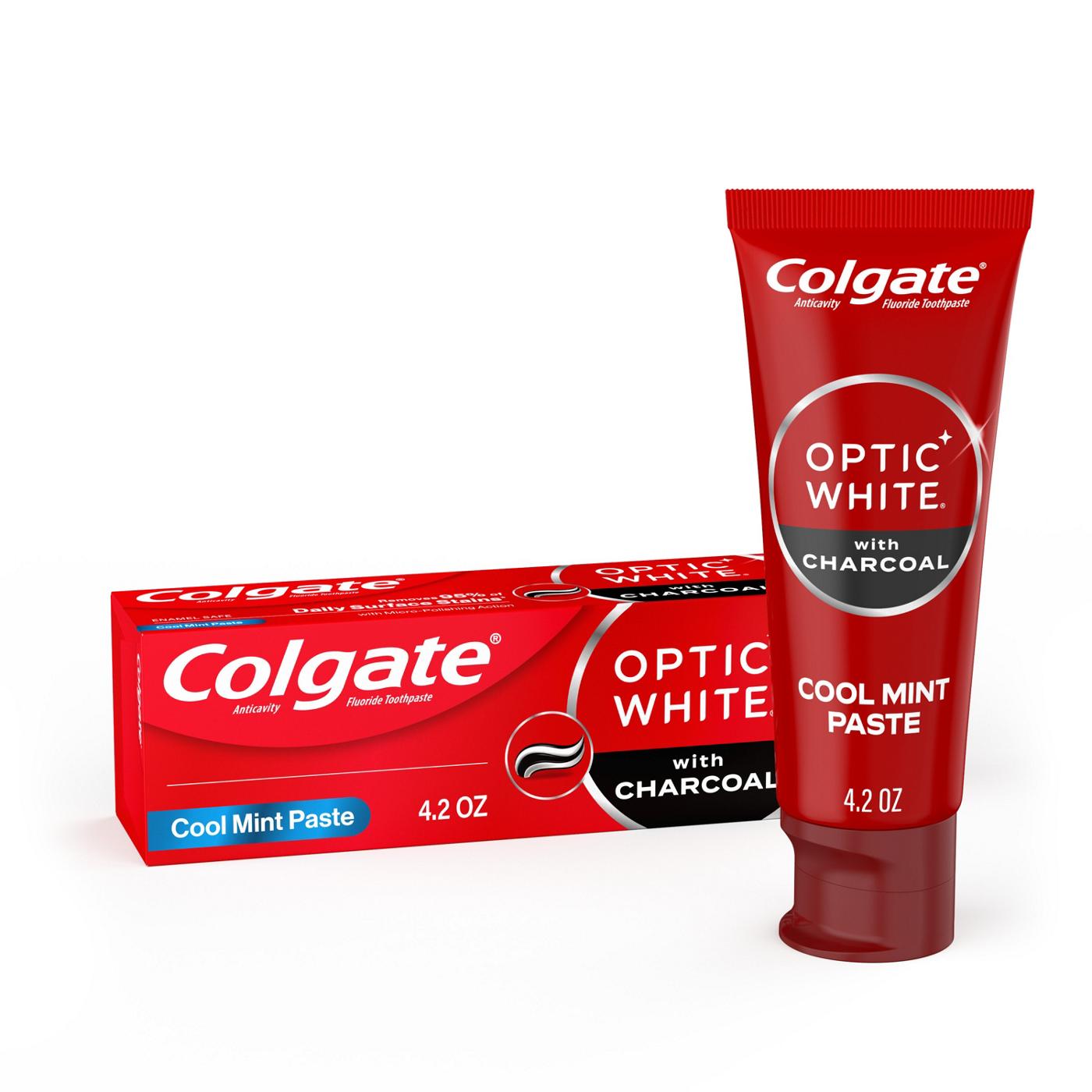 Colgate Optic White with Charcoal Anticavity Toothpaste - Cool Mint; image 6 of 10