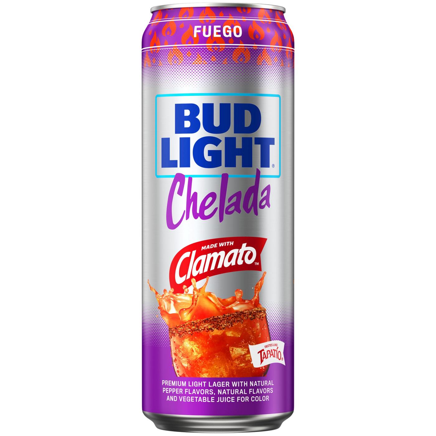 Bud Light Chelada Fuego Lager Beer; image 1 of 2