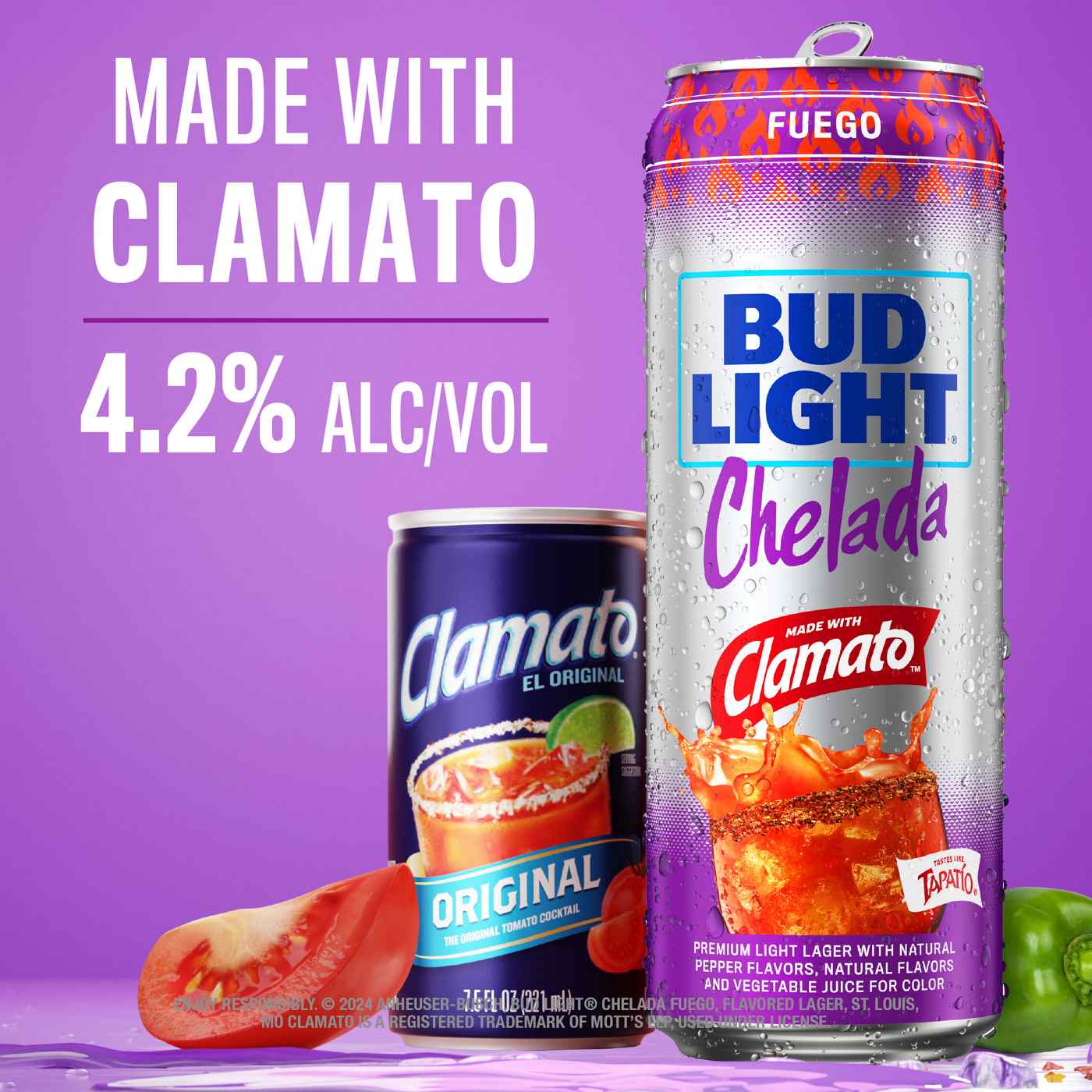 Bud Light Chelada Fuego Lager Beer; image 3 of 6