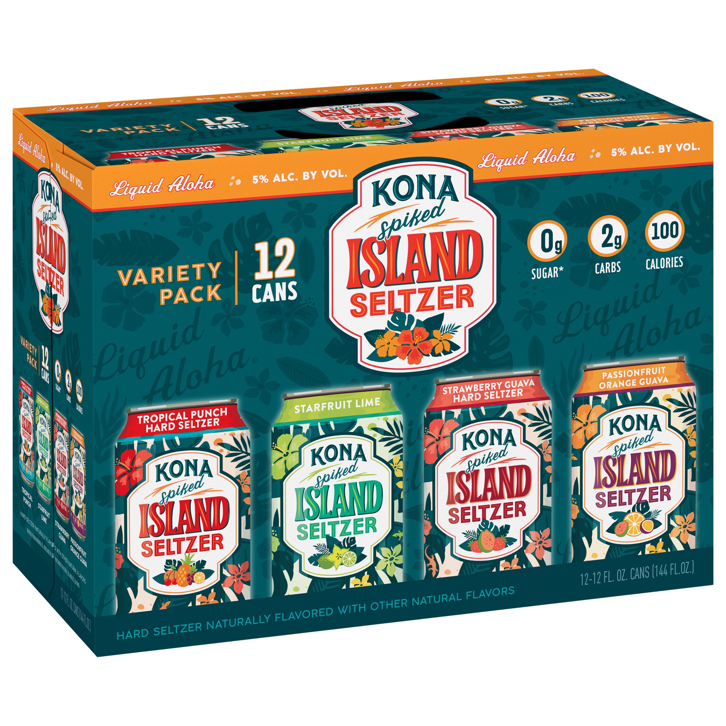 Kona Libbey Glass - Kona Spiked Island Seltzer Tropical Punch design