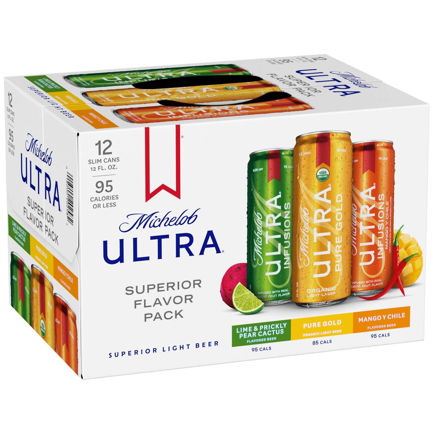 Michelob ULTRA Infusions Superior Light Beer Superior Flavor Pac, 12 pack; image 1 of 4