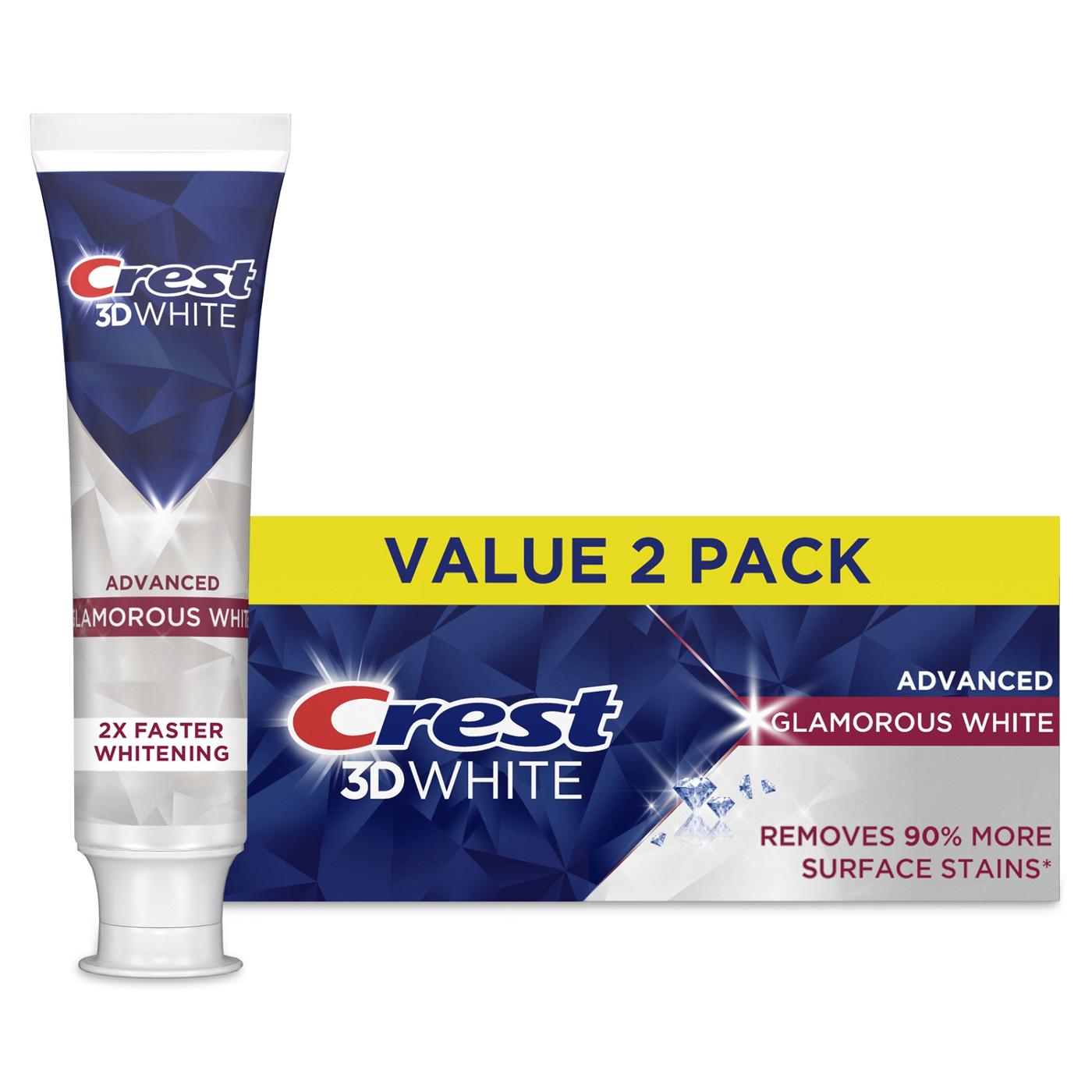 Crest 3D White Glamorous White Toothpaste, 2 Pk; image 7 of 8