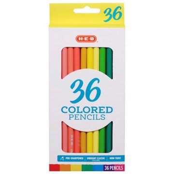 H-E-B Presharpened Colored Pencils, 36 pk