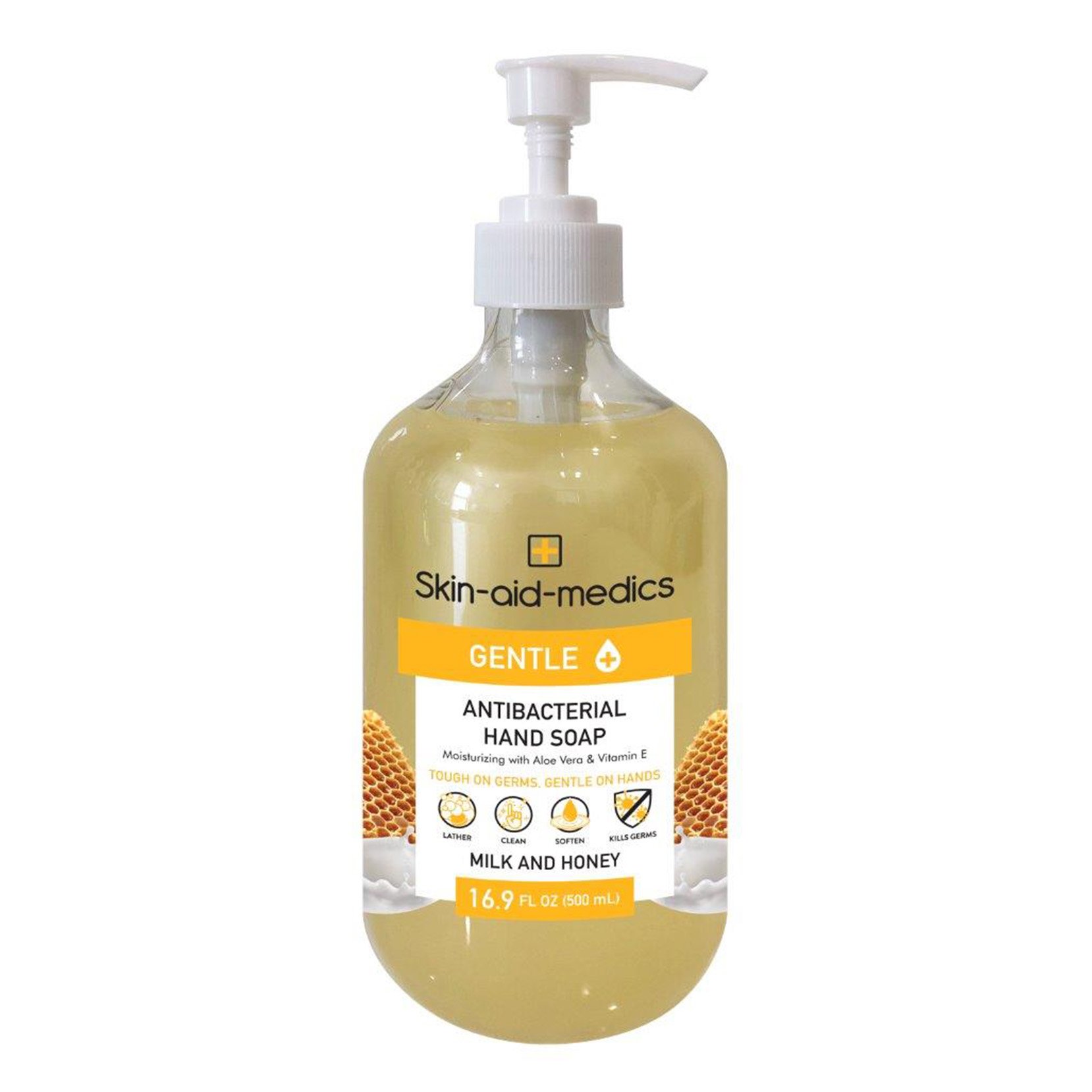 SkinAidMedics Antibacterial Hand Soap Milk And Honey Shop Cleansers