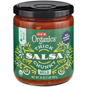 H-E-B Organics Thick N' Chunky Salsa - Mild, 16 oz