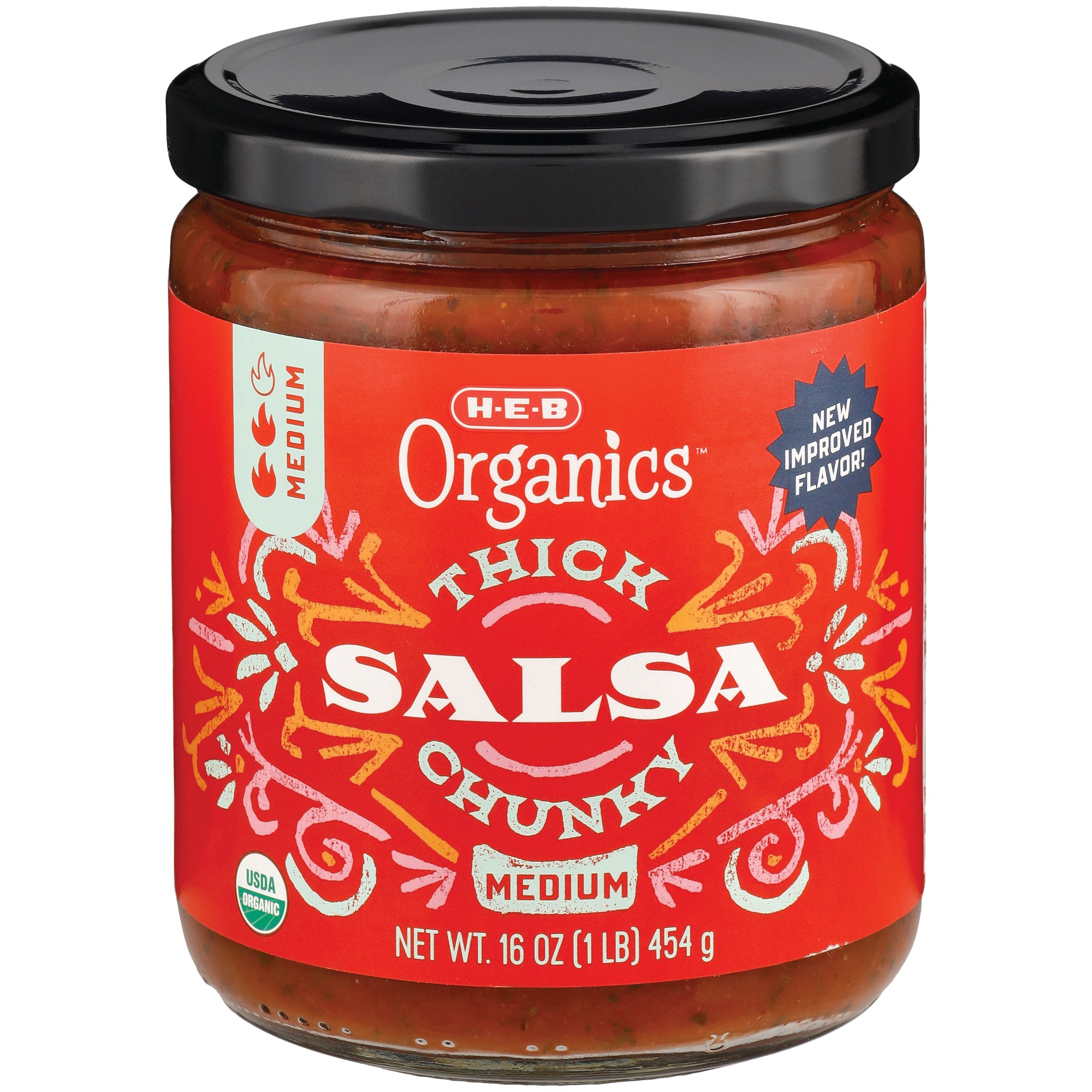 H-E-B Organics Thick N' Chunky Salsa - Medium - Shop Salsa & Dip At H-E-B