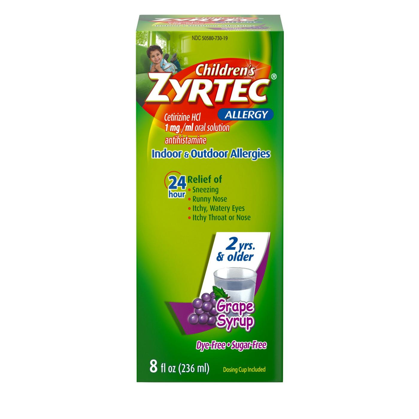 Zyrtec Children's Allergy Syrup - Grape; image 1 of 8
