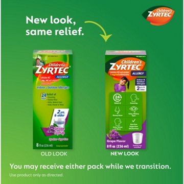 Children's Zyrtec 24 Hour Allergy Relief Syrup, Grape