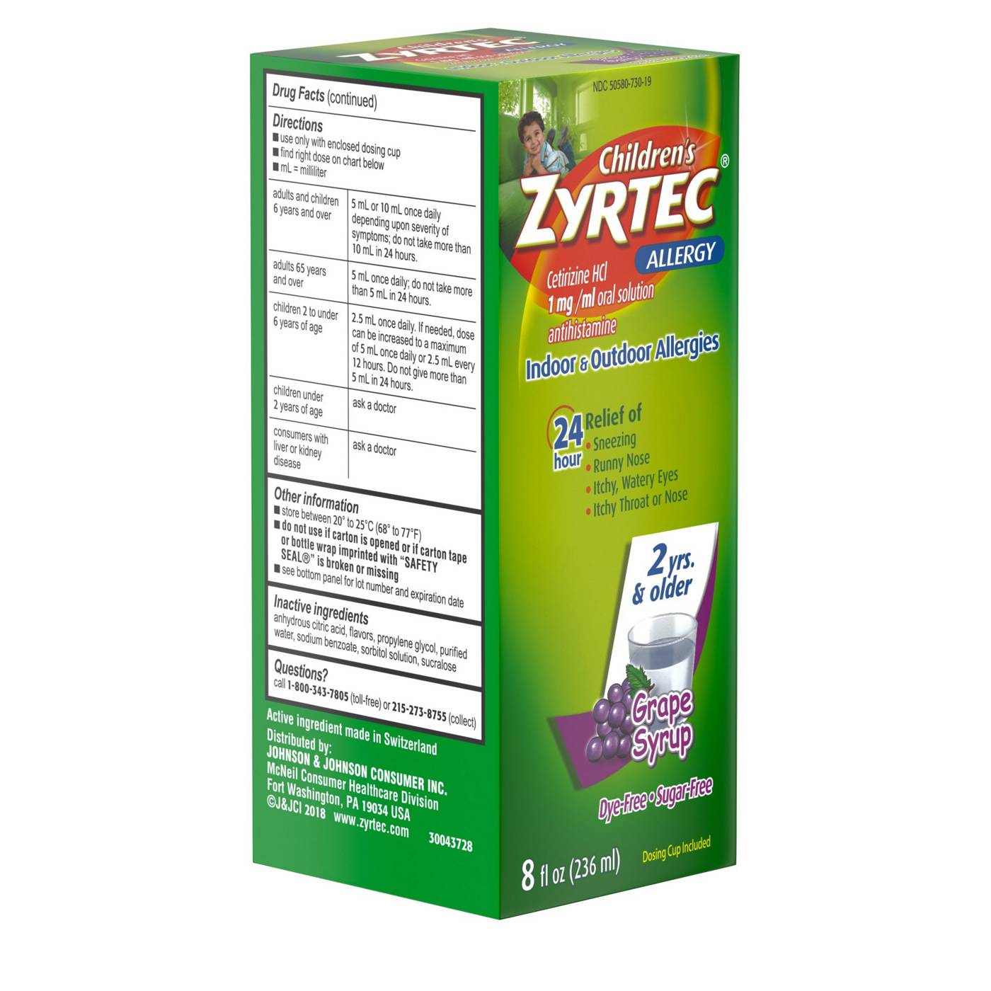 Zyrtec Children's Allergy Syrup - Grape; image 4 of 8