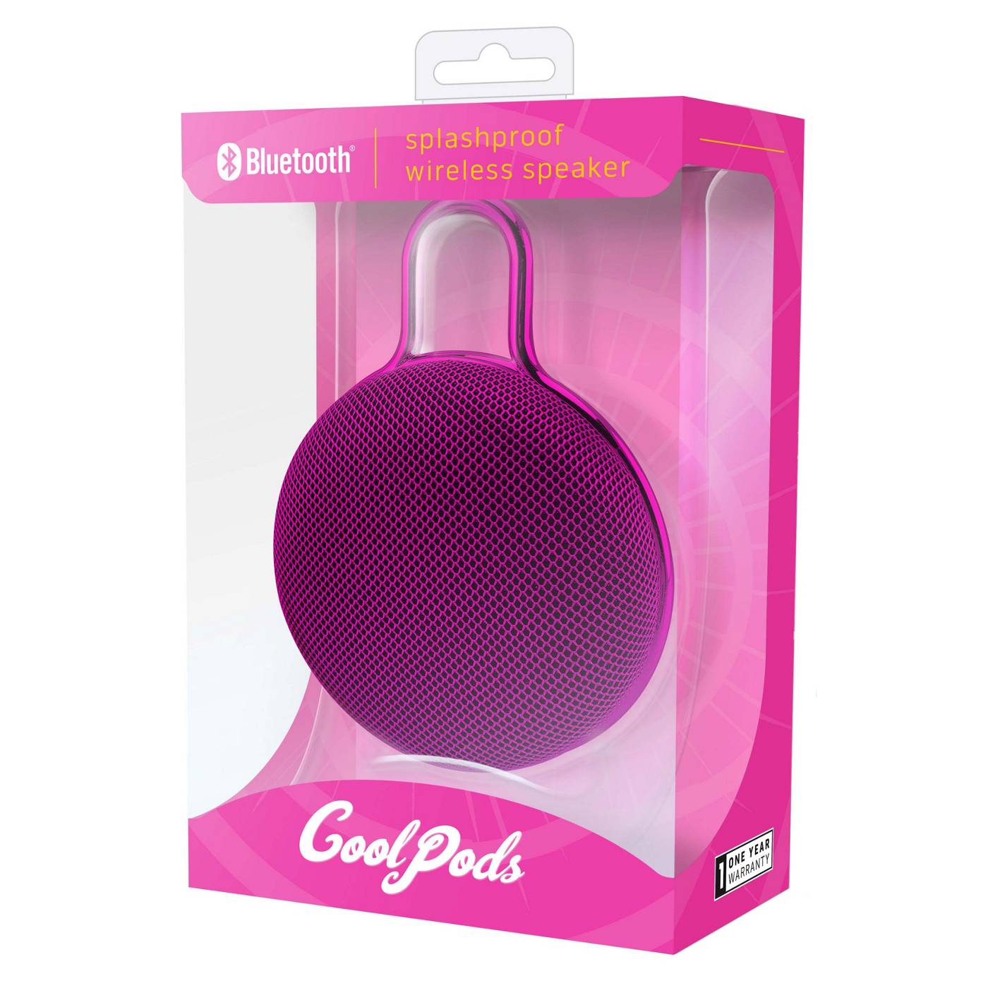 Cool Pods Pink Splashproof Wireless Speaker; image 2 of 2