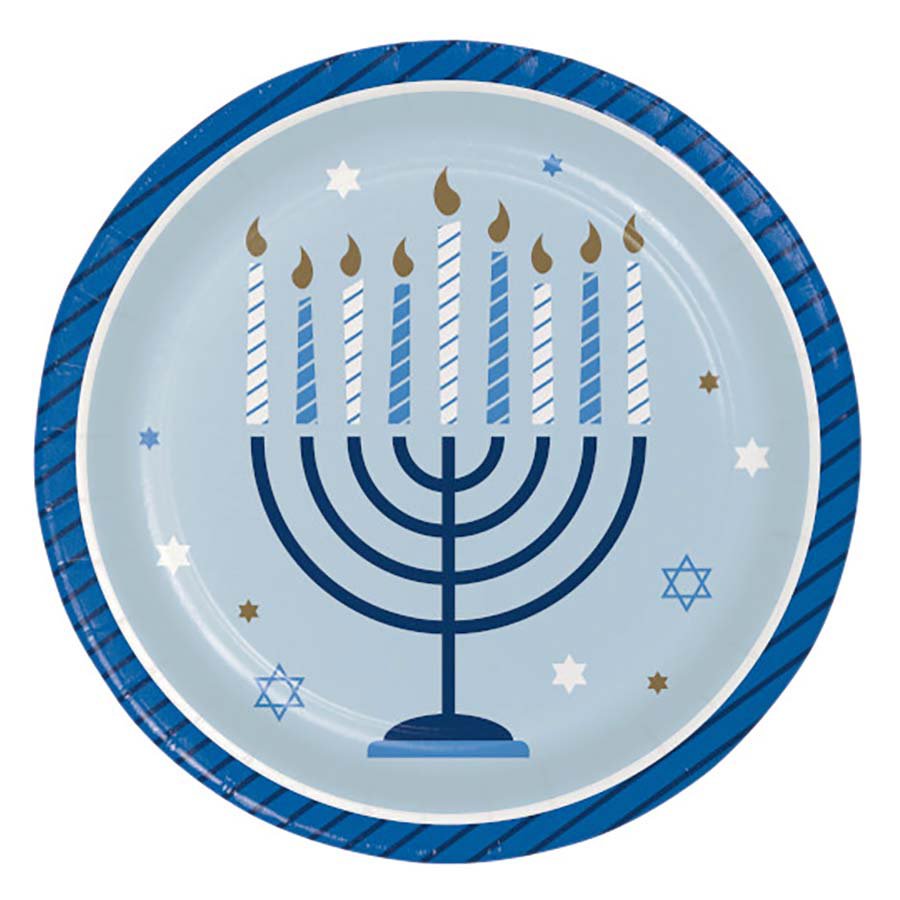 Creative Converting Hanukkah Celebration Lunch Paper Plates, 8 Ct ...