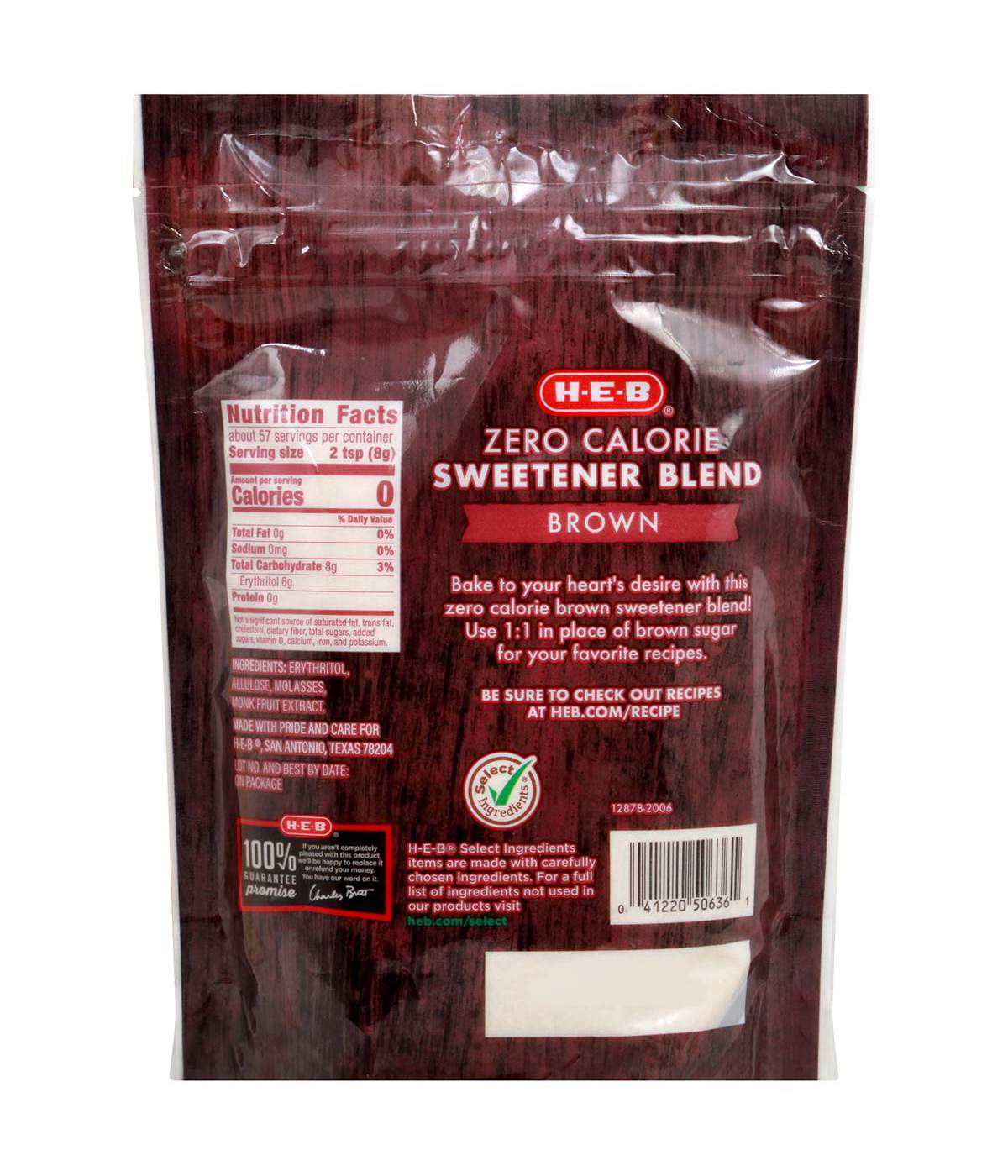 H-E-B Zero Calorie Brown Sweetener Blend; image 4 of 4