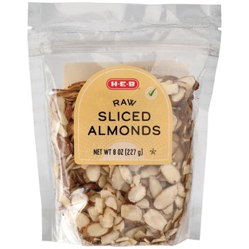 H-E-B Raw Sliced Almonds, 8 oz