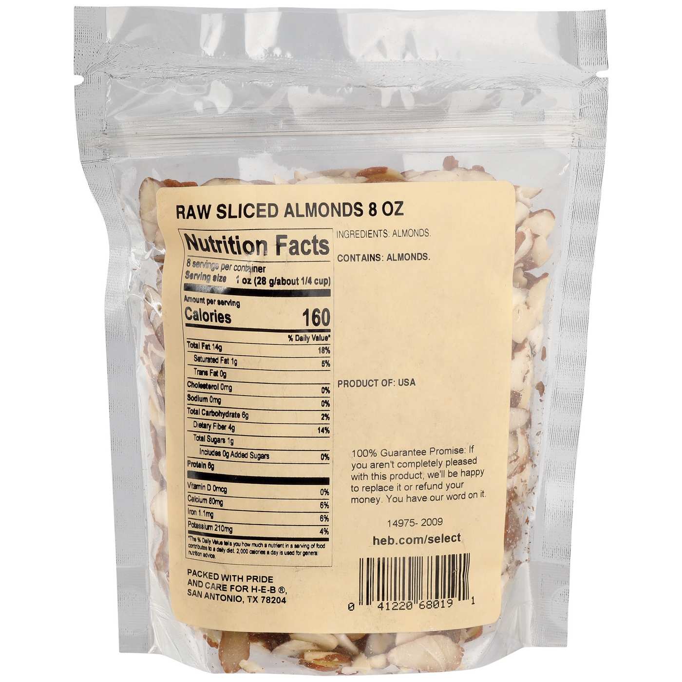 H-E-B Raw Sliced Almonds; image 2 of 2