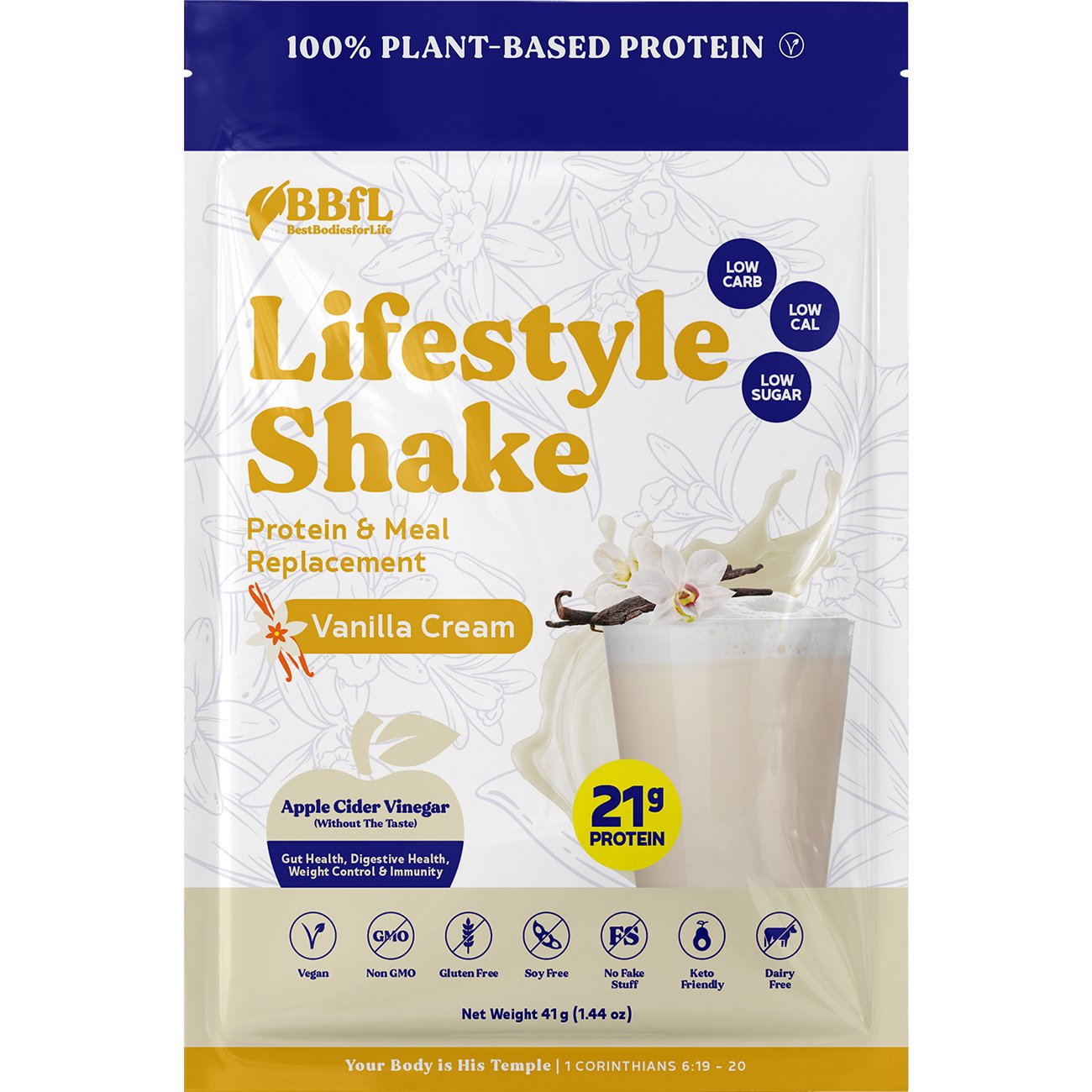 BestBodiesforLife 21g Plant-Based Protein & Meal Replacement Lifestyle ...